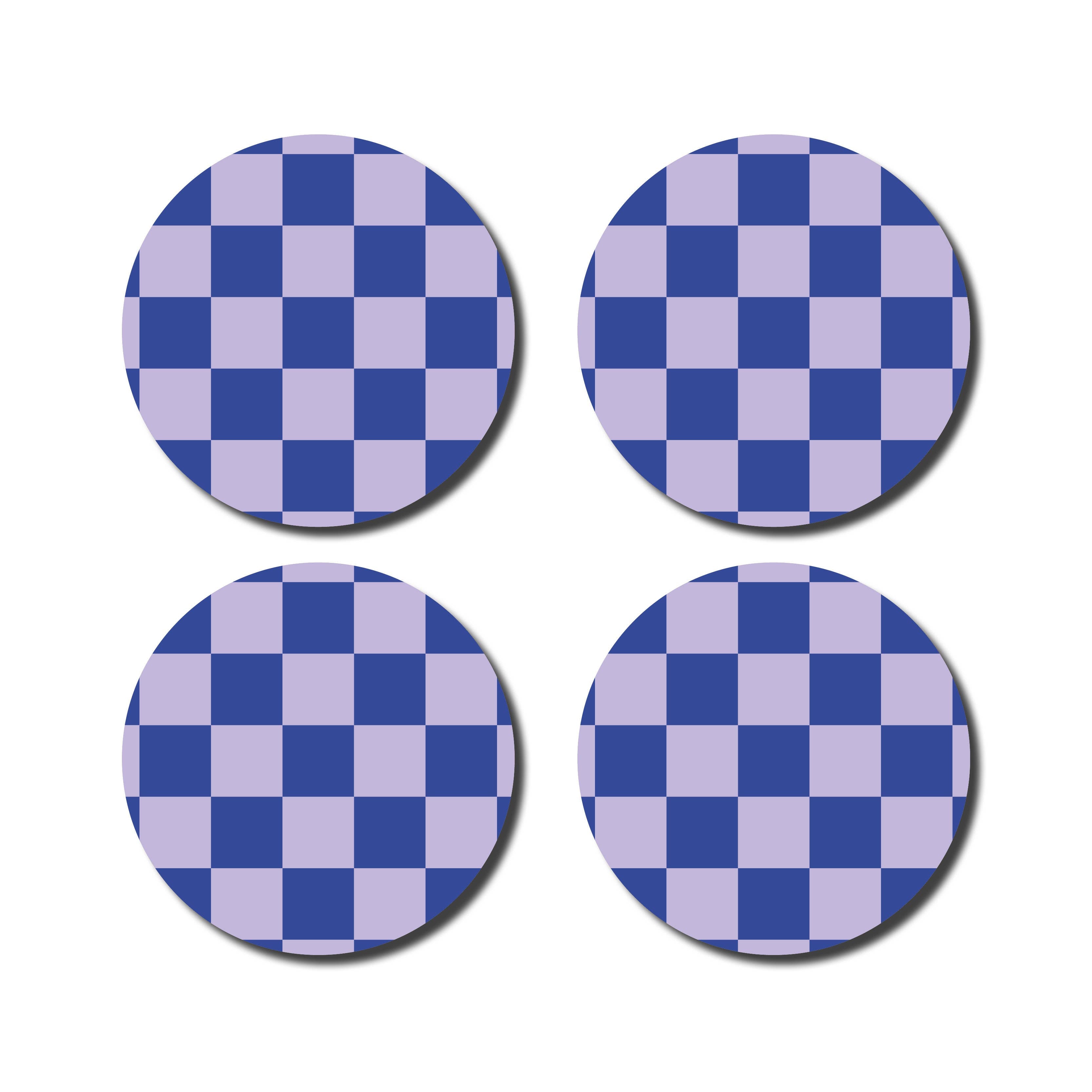 Untersetzer | kariert lila/blau