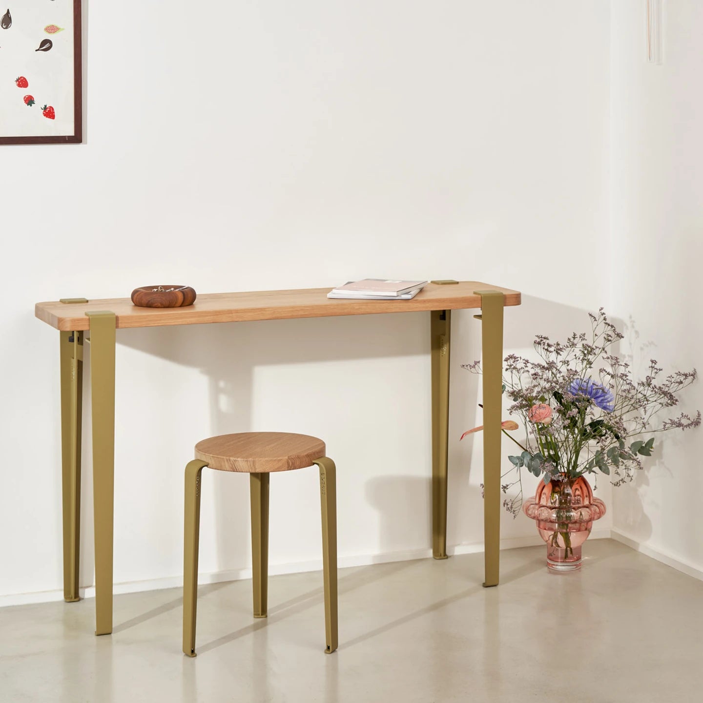 Tisch- und Schreibtischbein 75cm | x HEJU heidekrautgrün
