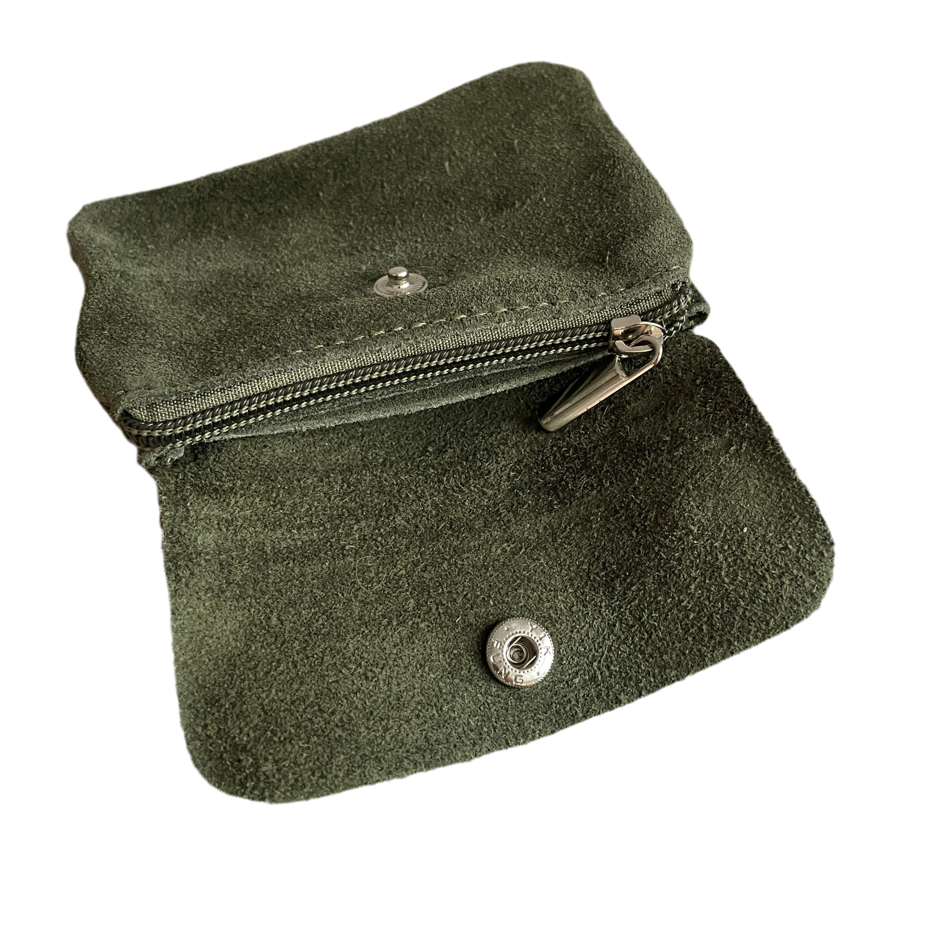 Geldbeutel klein | Wildleder | khaki