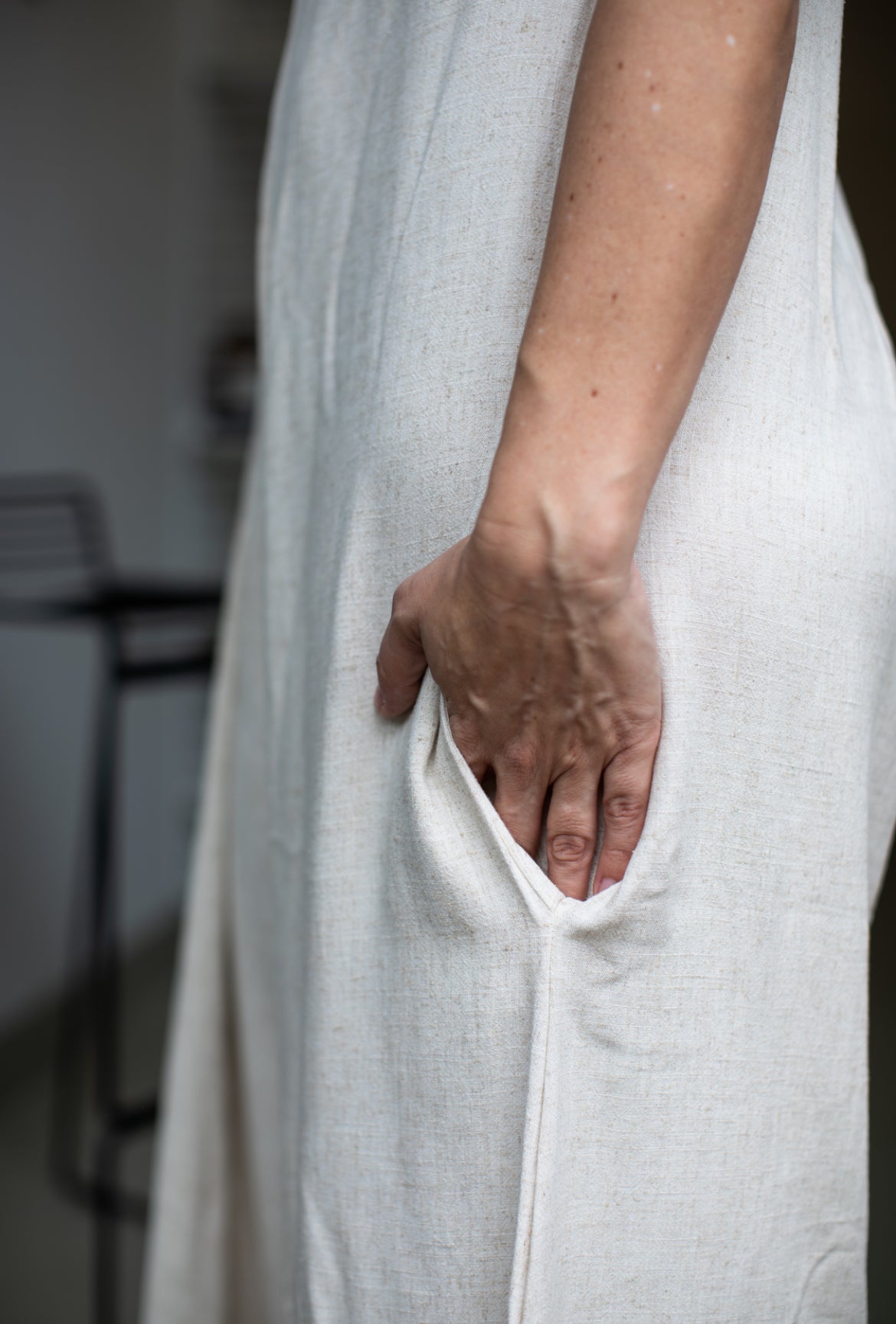 Damen LATZHOSE | Onesize natur