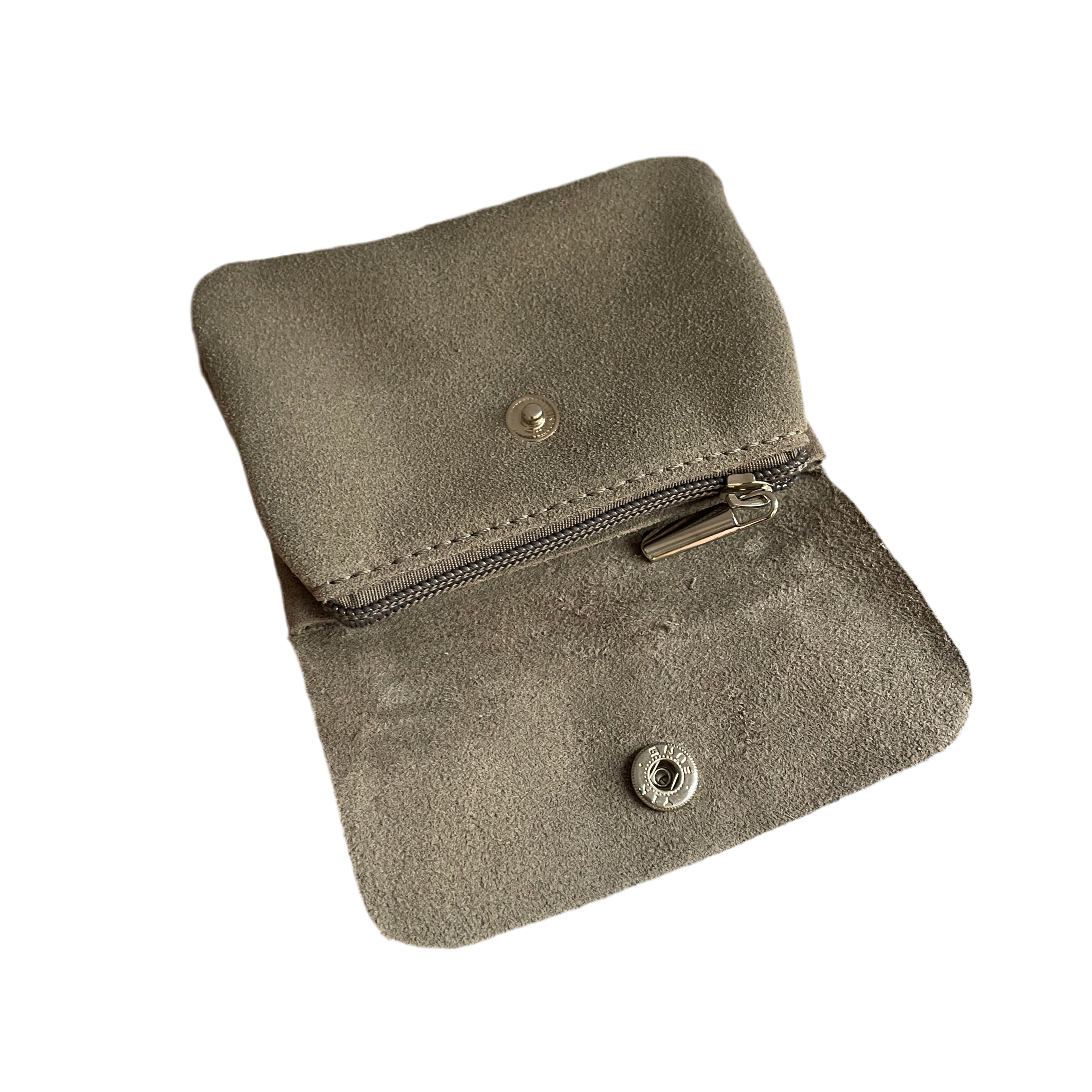 Geldbeutel klein | Wildleder | taupe