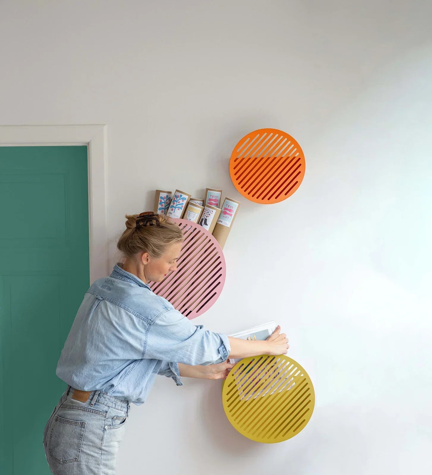 Diagonales Wandregal BASKET - L