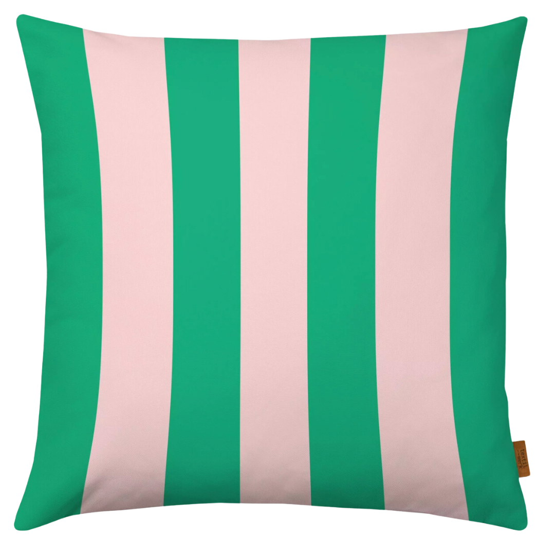 Kissenbezug | Streifen Rosa & Grün