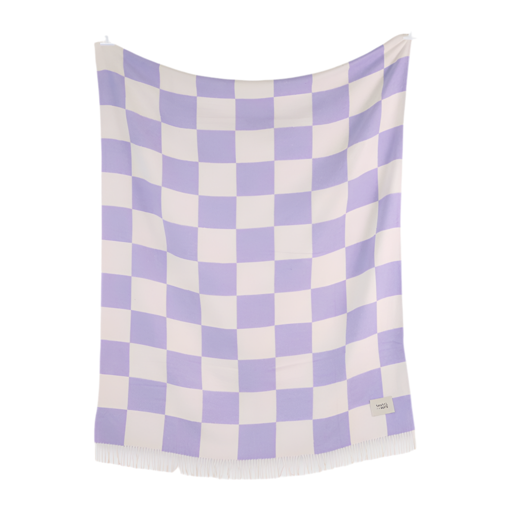 Kuscheldecke | Checks Lavendel