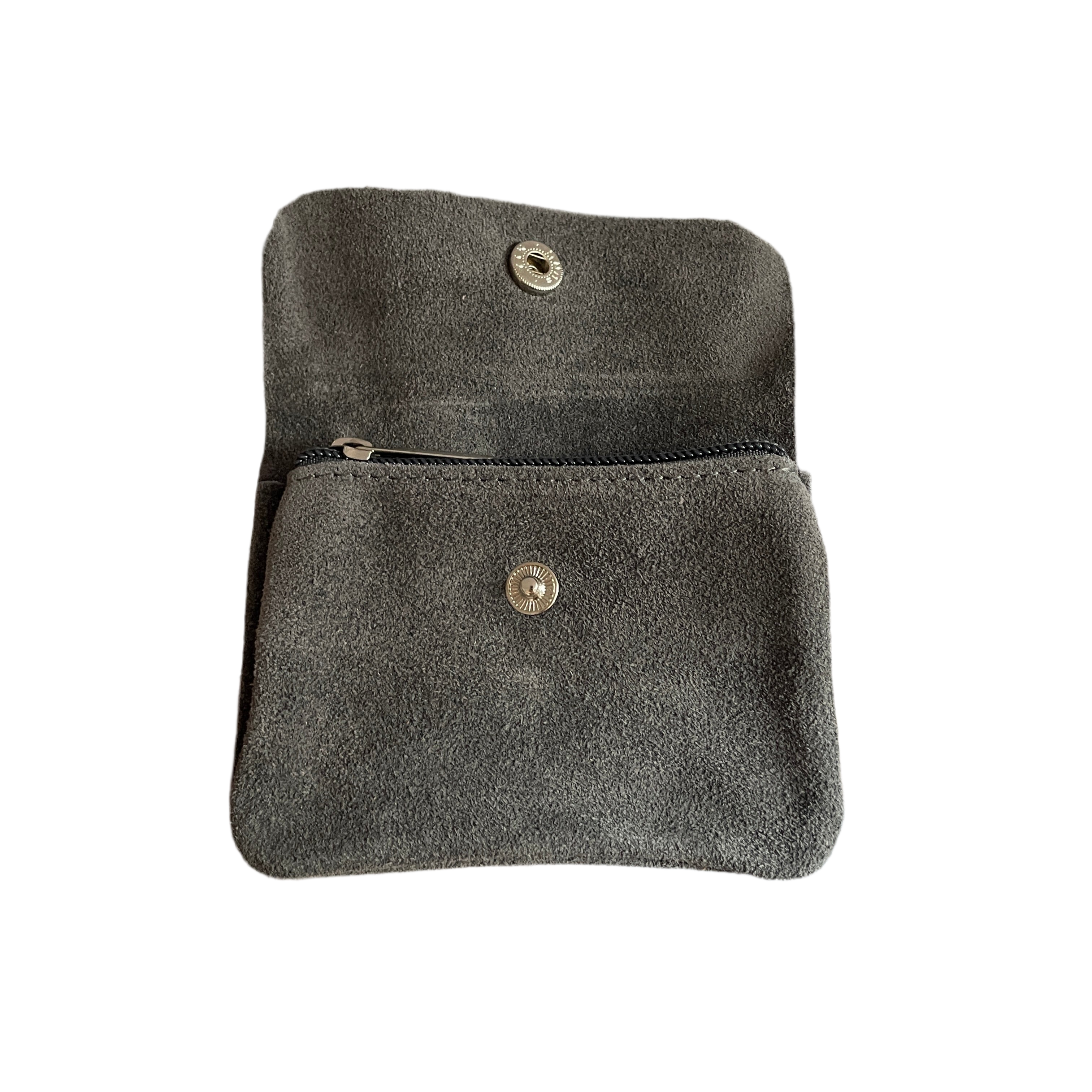 Geldbeutel klein | Wildleder | grau