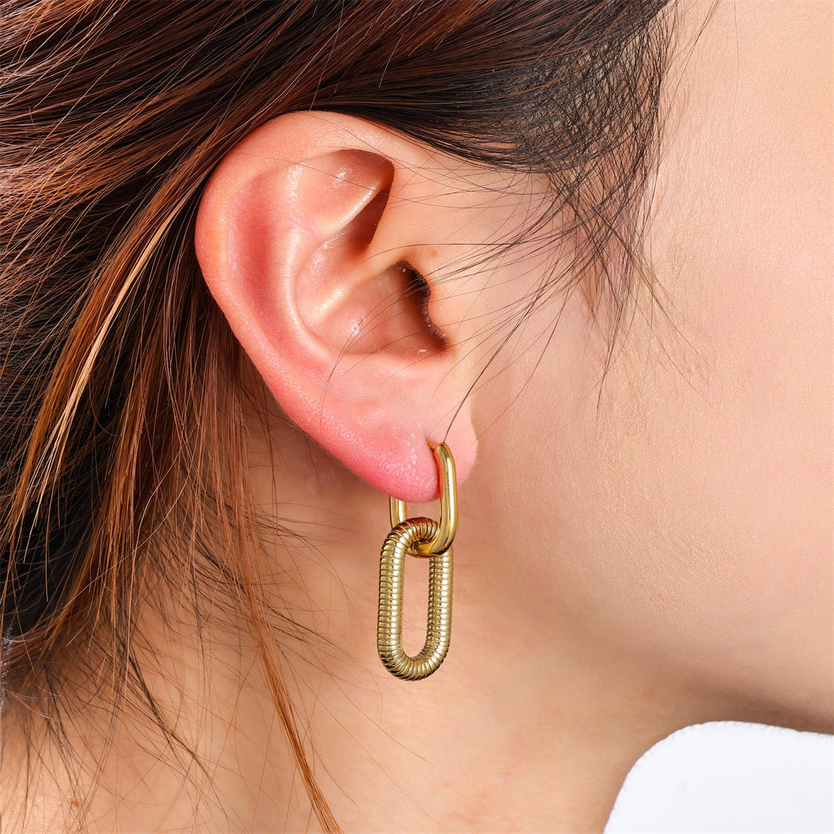 Ohrringe | Dangling Oval Hoop