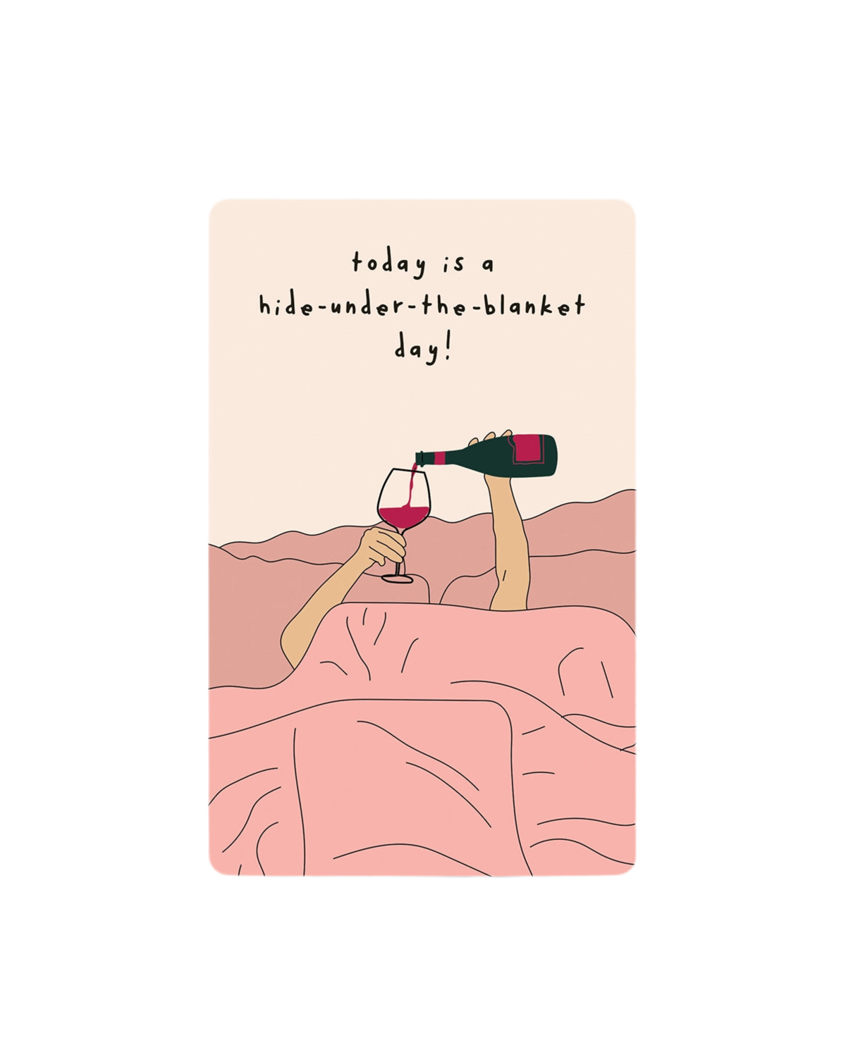 Postkarte | Lunacard hide under the blanket day