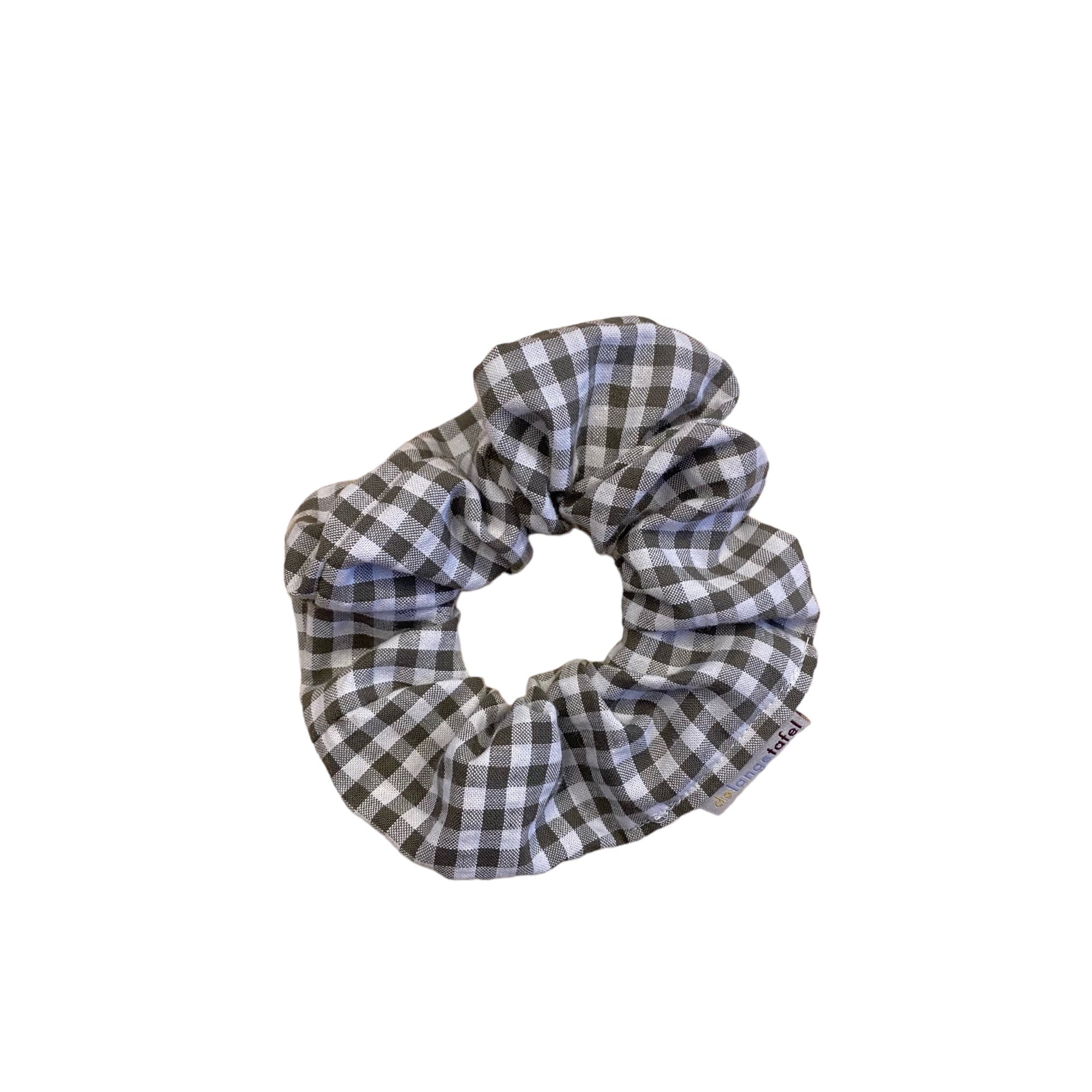 Scrunchie Checked | dunkelgrün