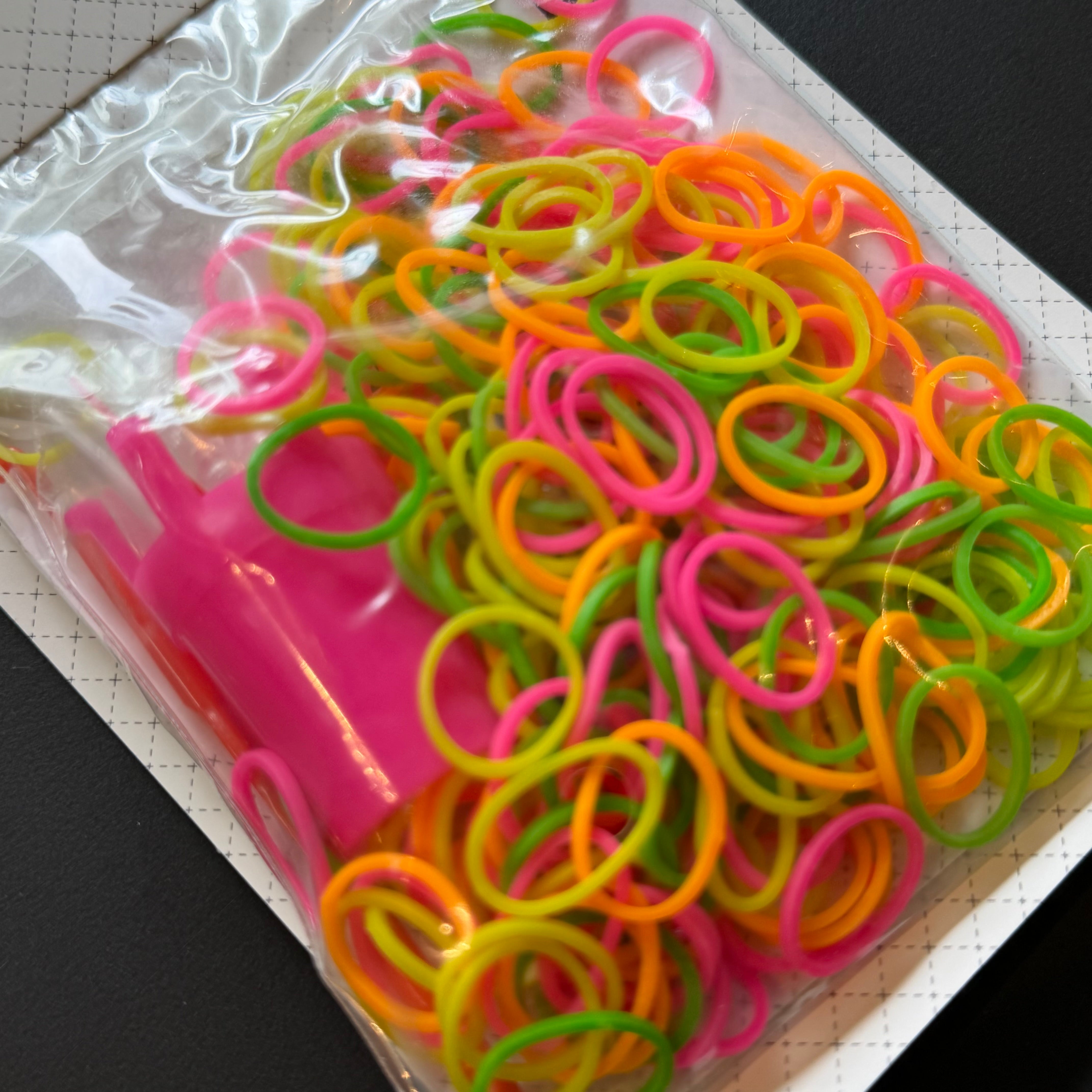 Bastelset | Loom Armbänder Strickliesel Set Neon