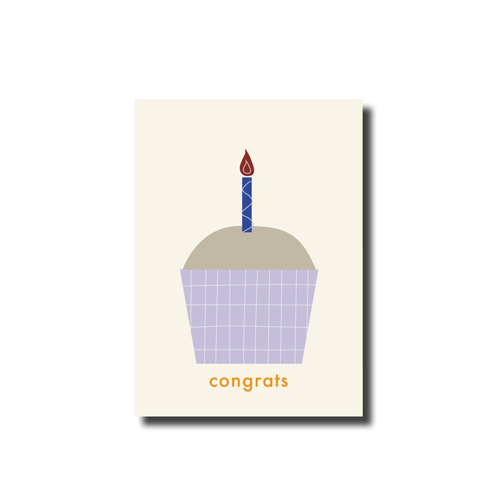 Postkarte | Congrats Lila/Beige