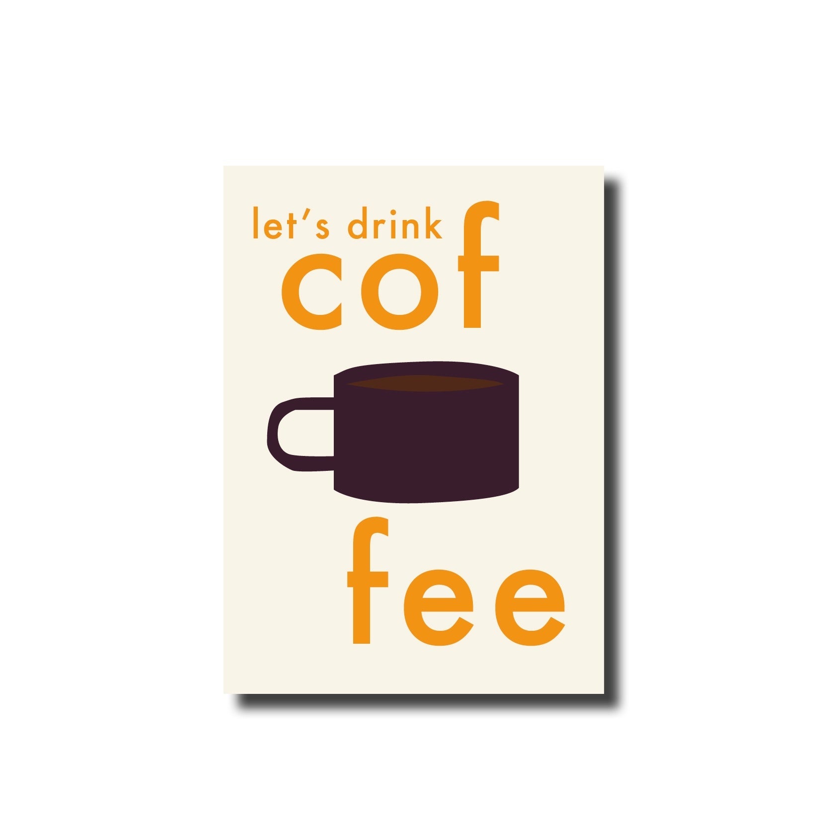 Postkarte | let´s drink coffee