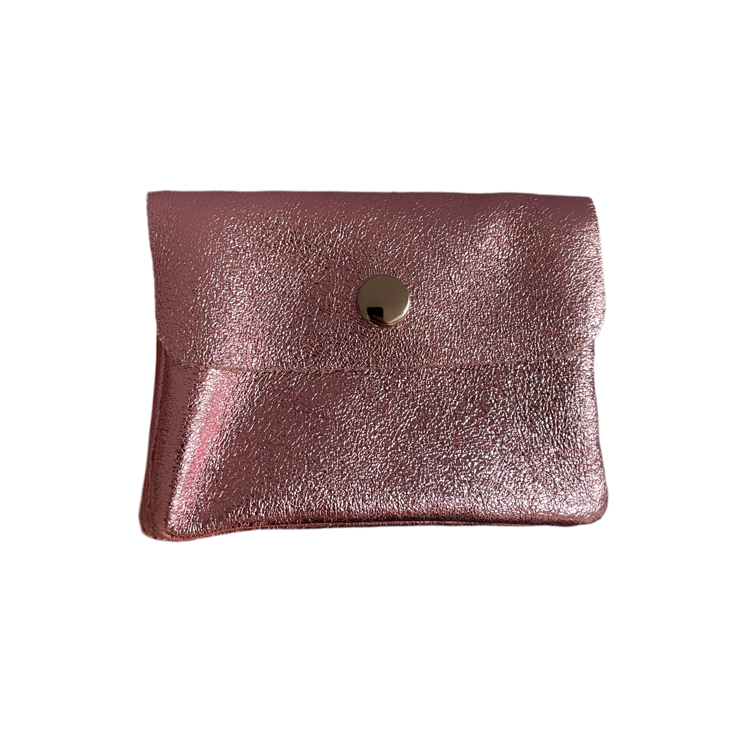 Geldbeutel klein | Leder | rosé glitzernd