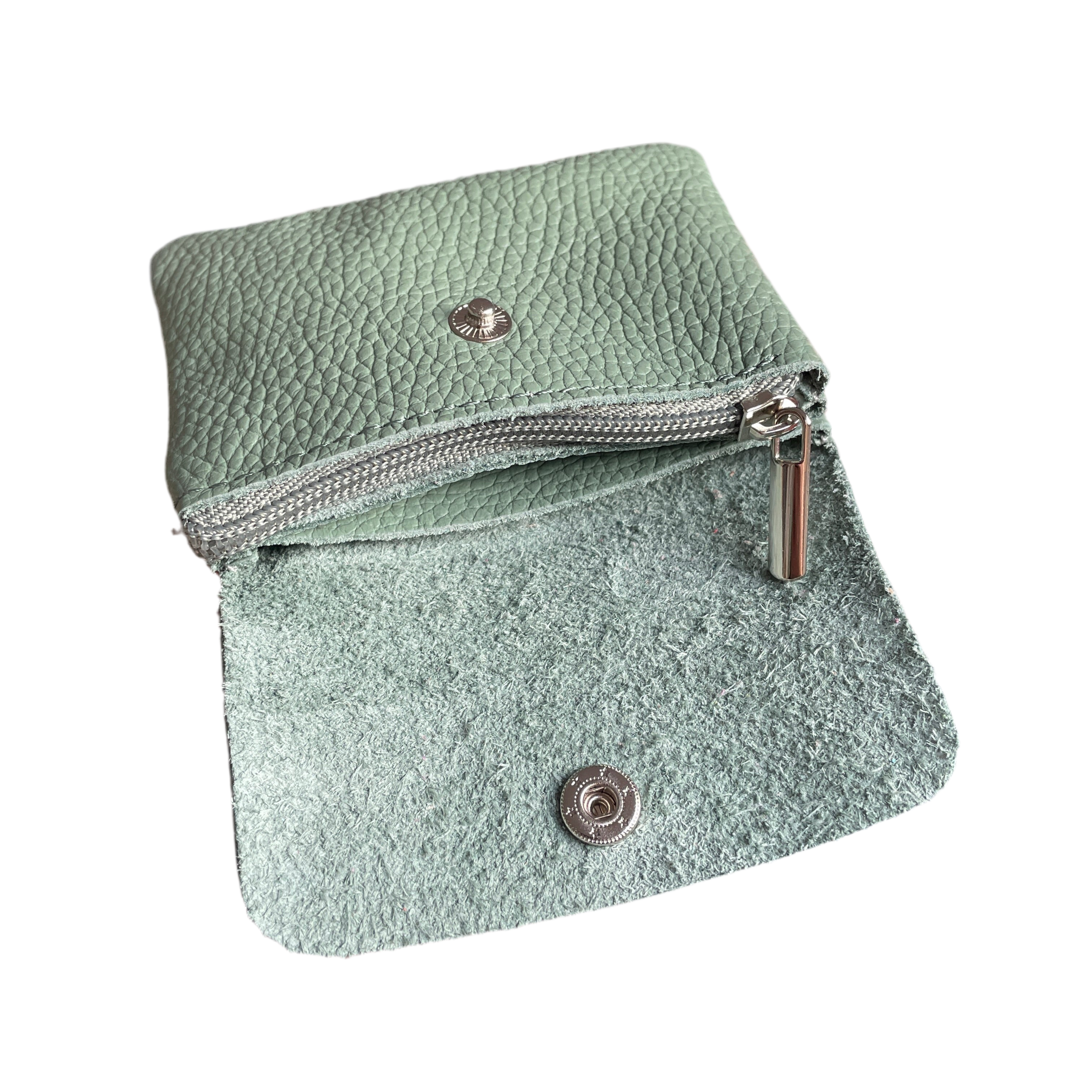 Geldbeutel klein | Leder | salbei