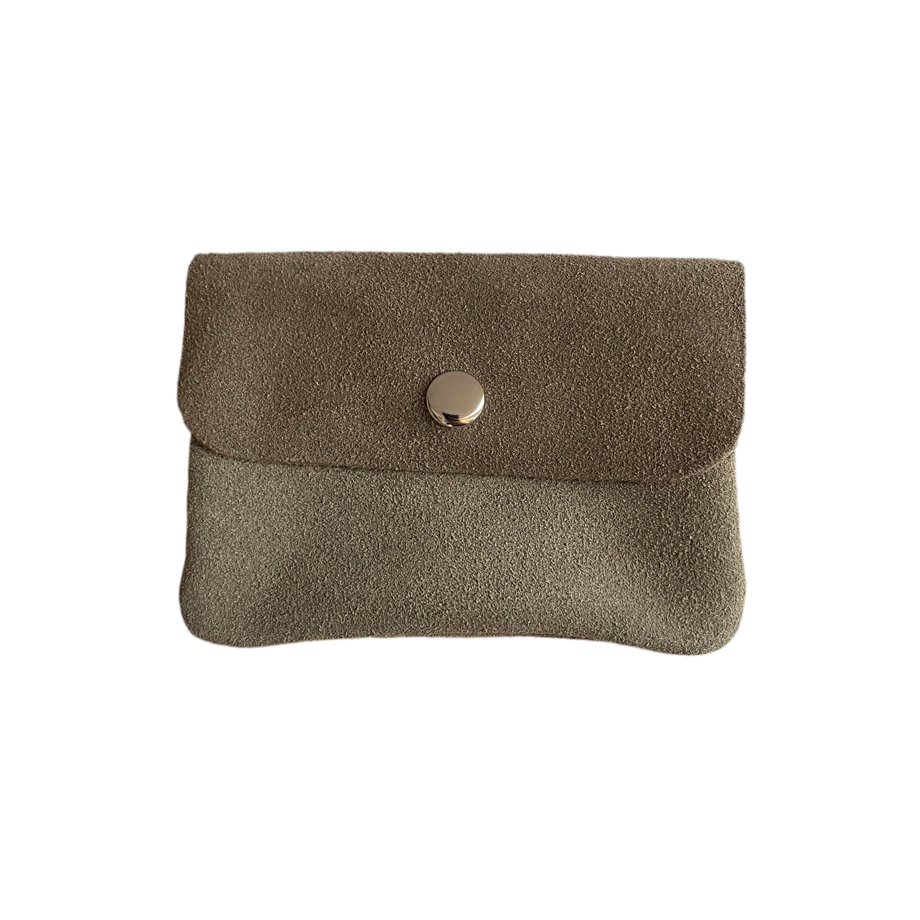 Geldbeutel klein | Wildleder | taupe