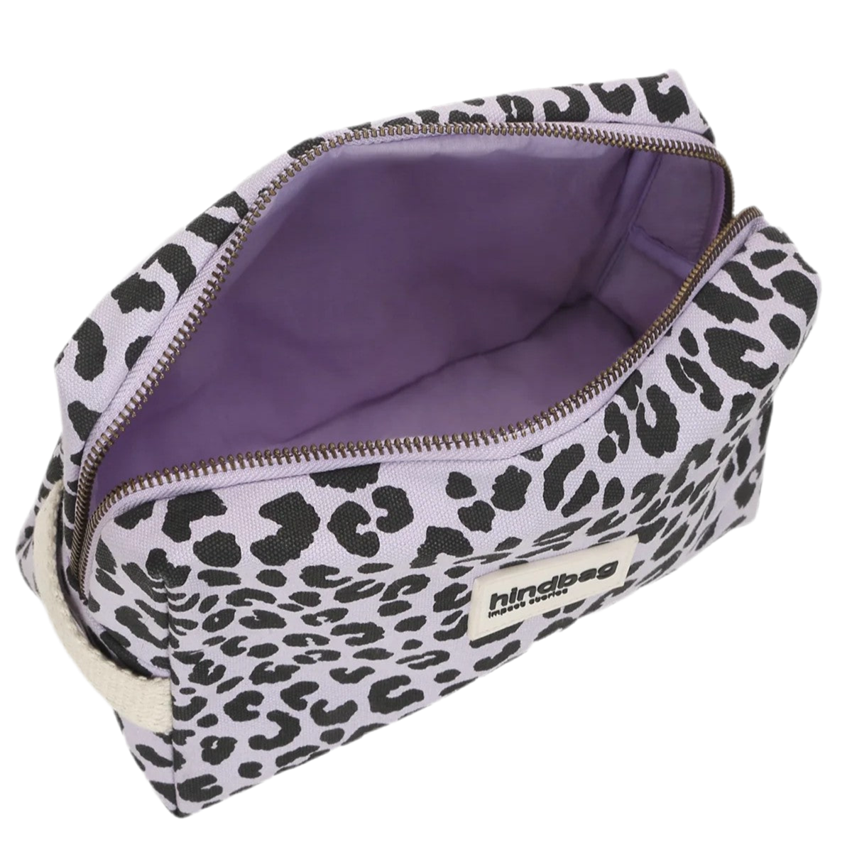 Kosmetiktasche Léon | Leopard Flieder