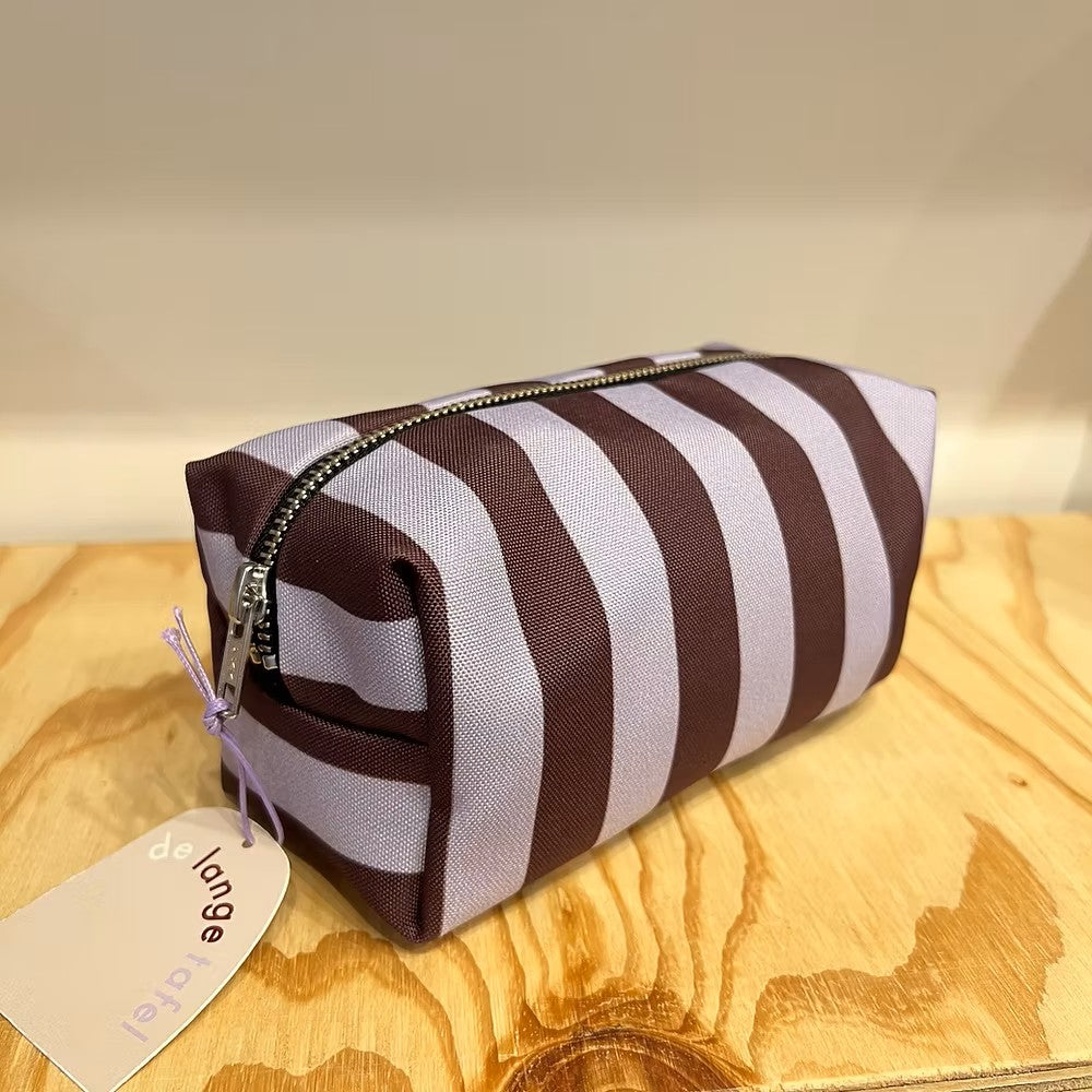 Kulturtasche Striped | lila/flieder
