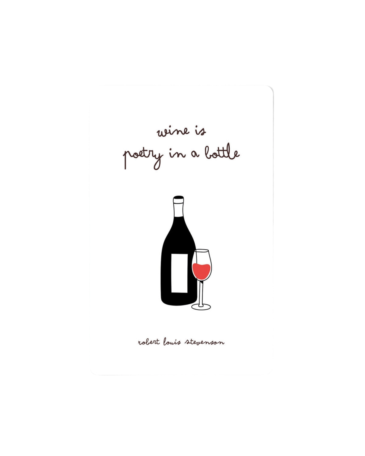 Postkarte | Lunacard Wine is poetry in a bottle