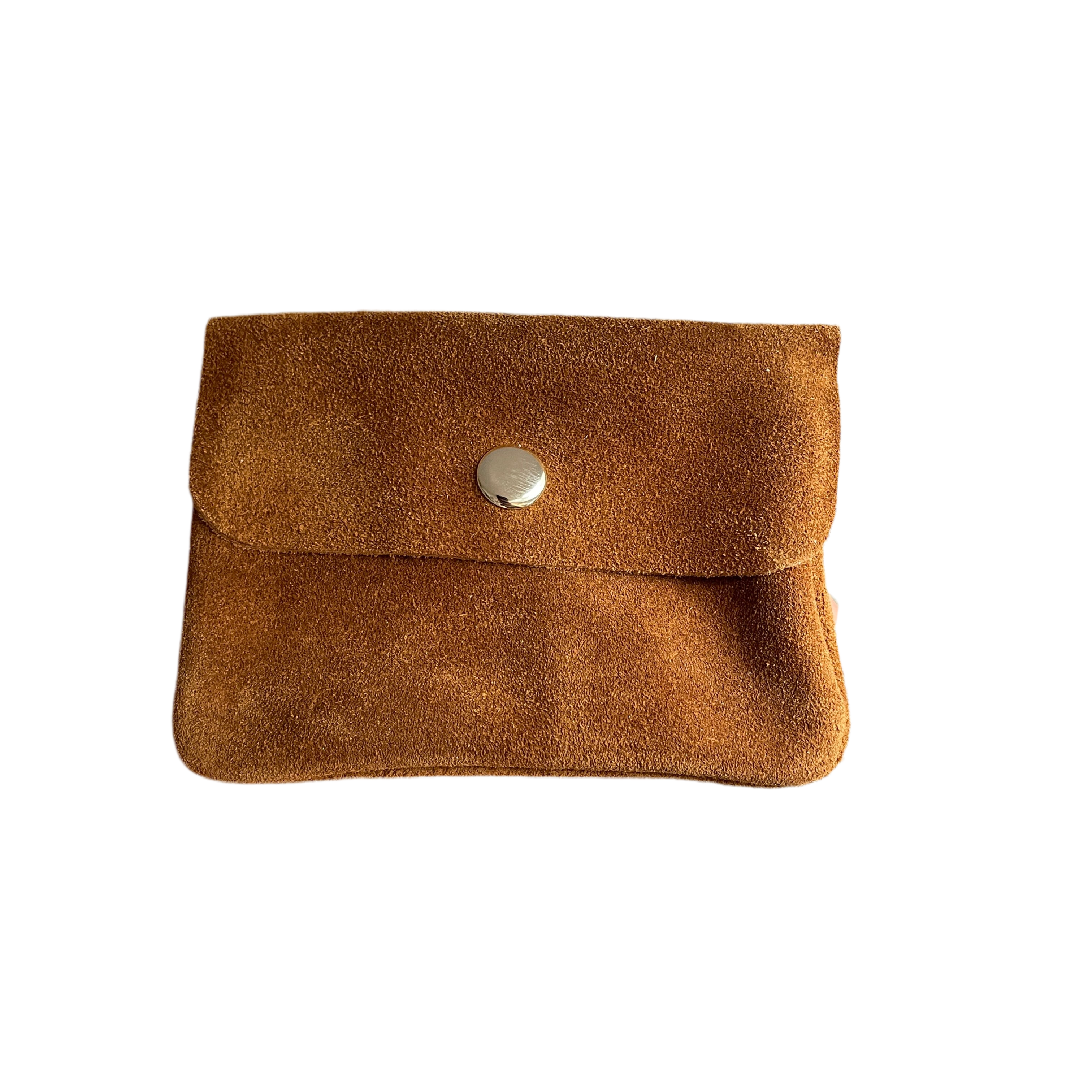 Geldbeutel klein | Wildleder | cognac