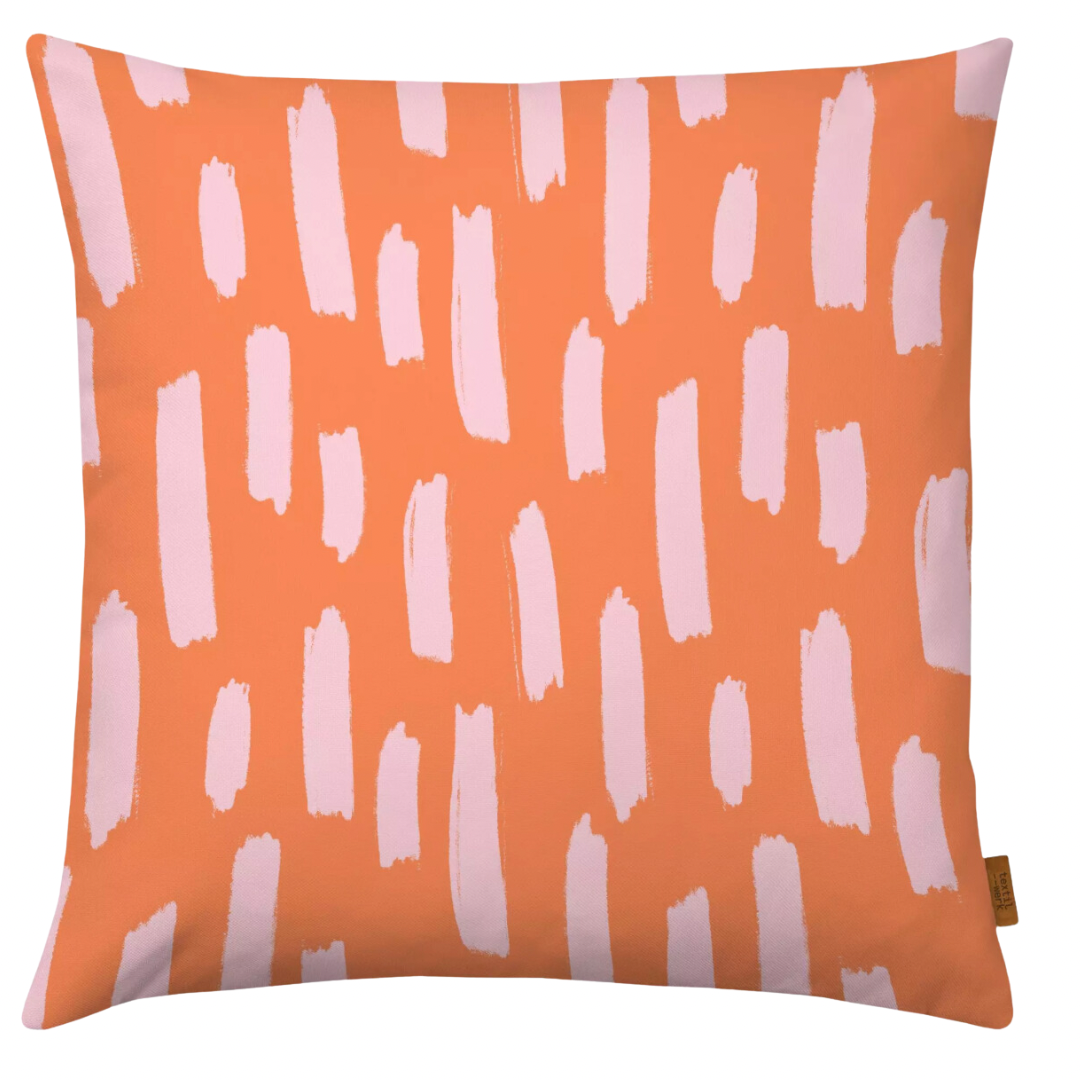 Kissenbezug | Brush Strokes Orange & Blush