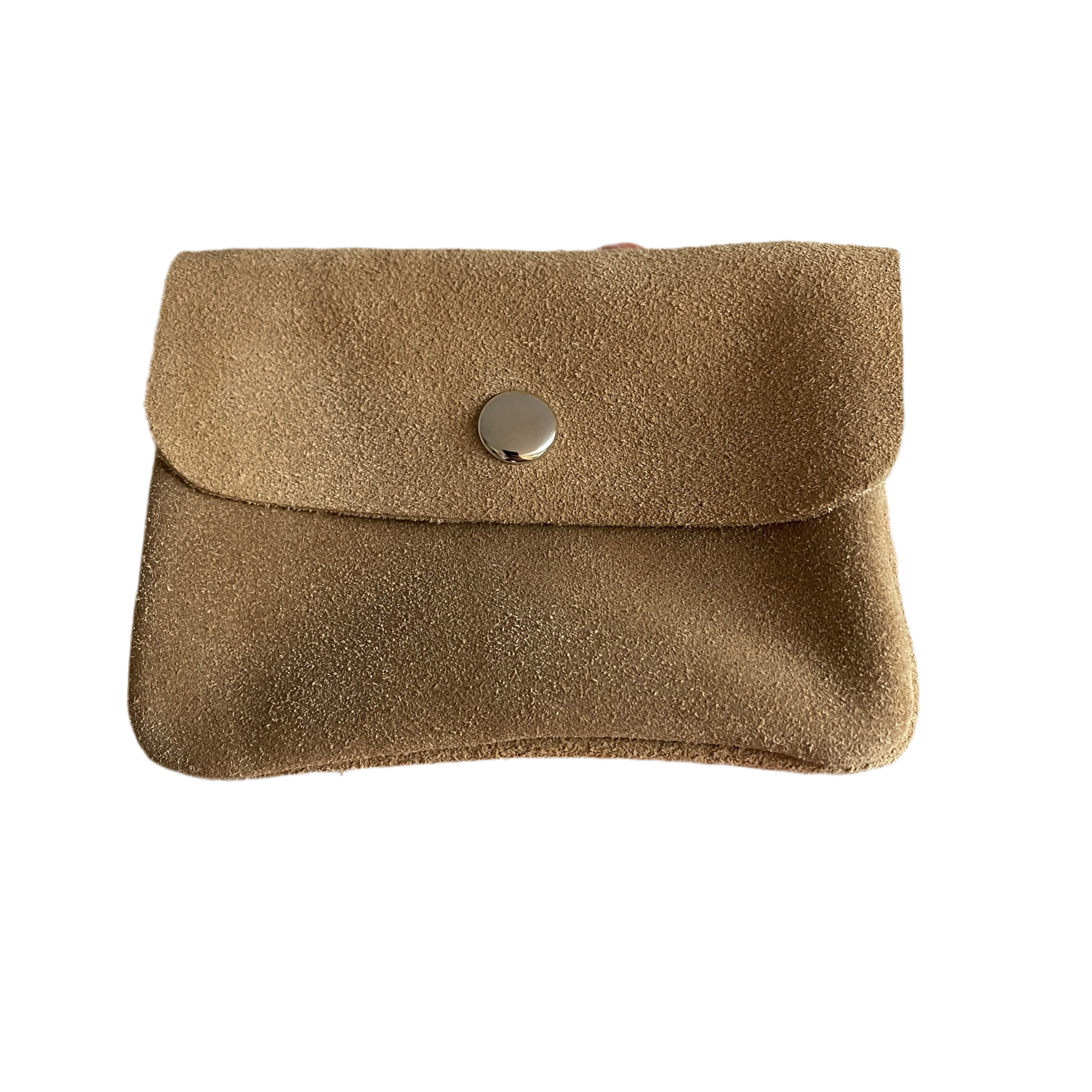 Geldbeutel klein | Wildleder | beige