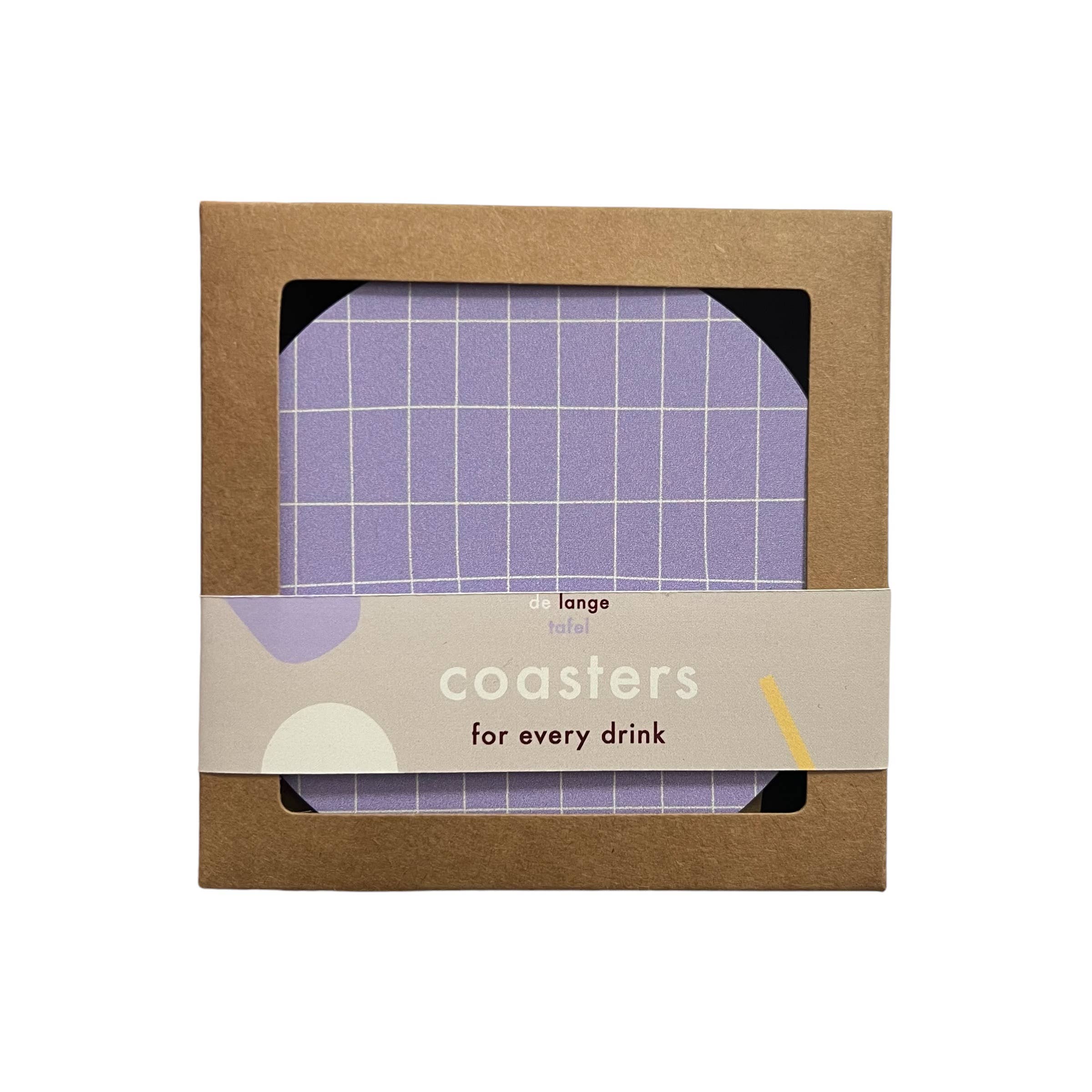 Untersetzer Checkered | lila / weiß
