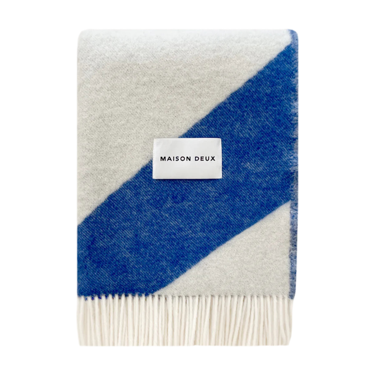 Wolldecke | Swirl Blanket cobalt blue/white