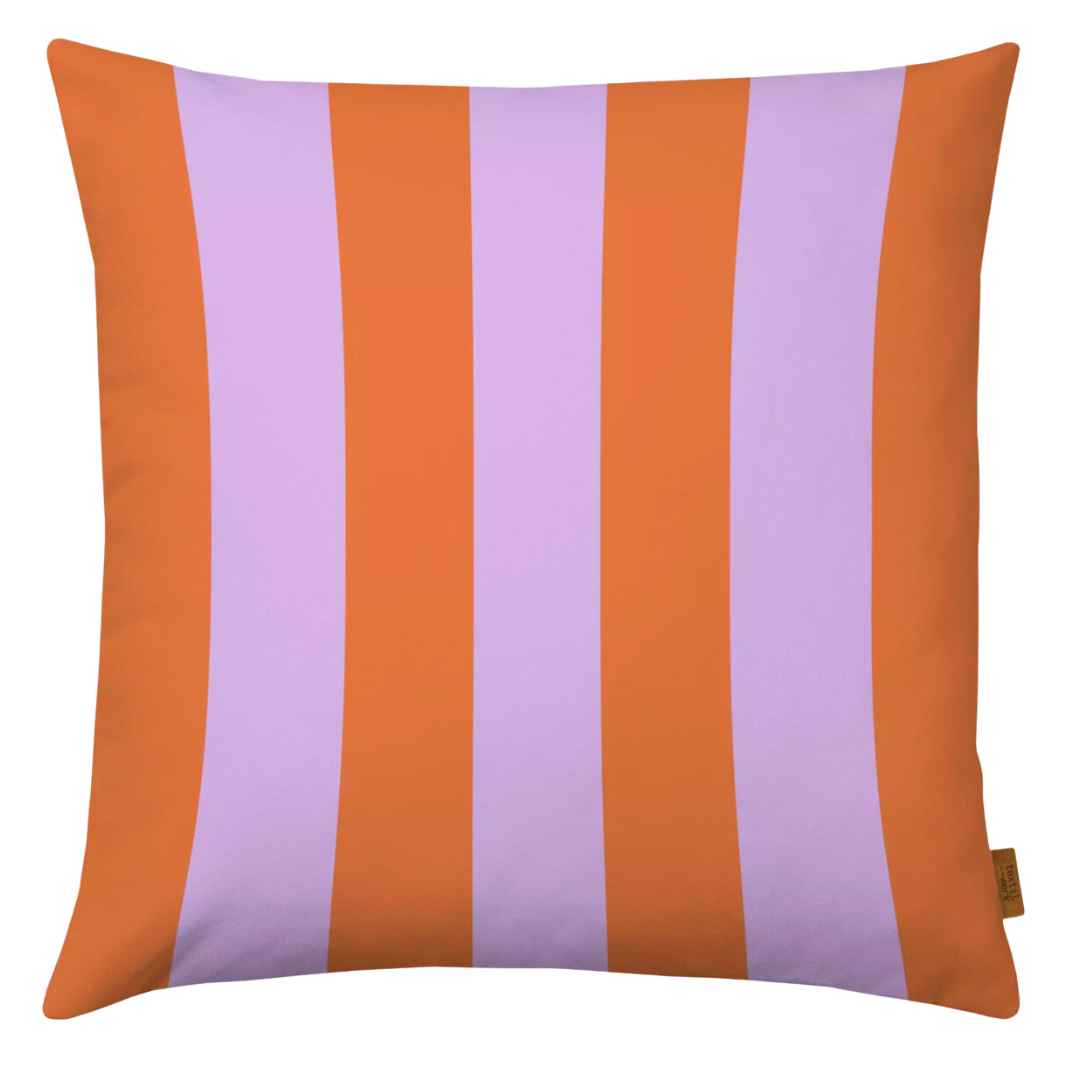 Kissenbezug | Streifen Lila & Orange