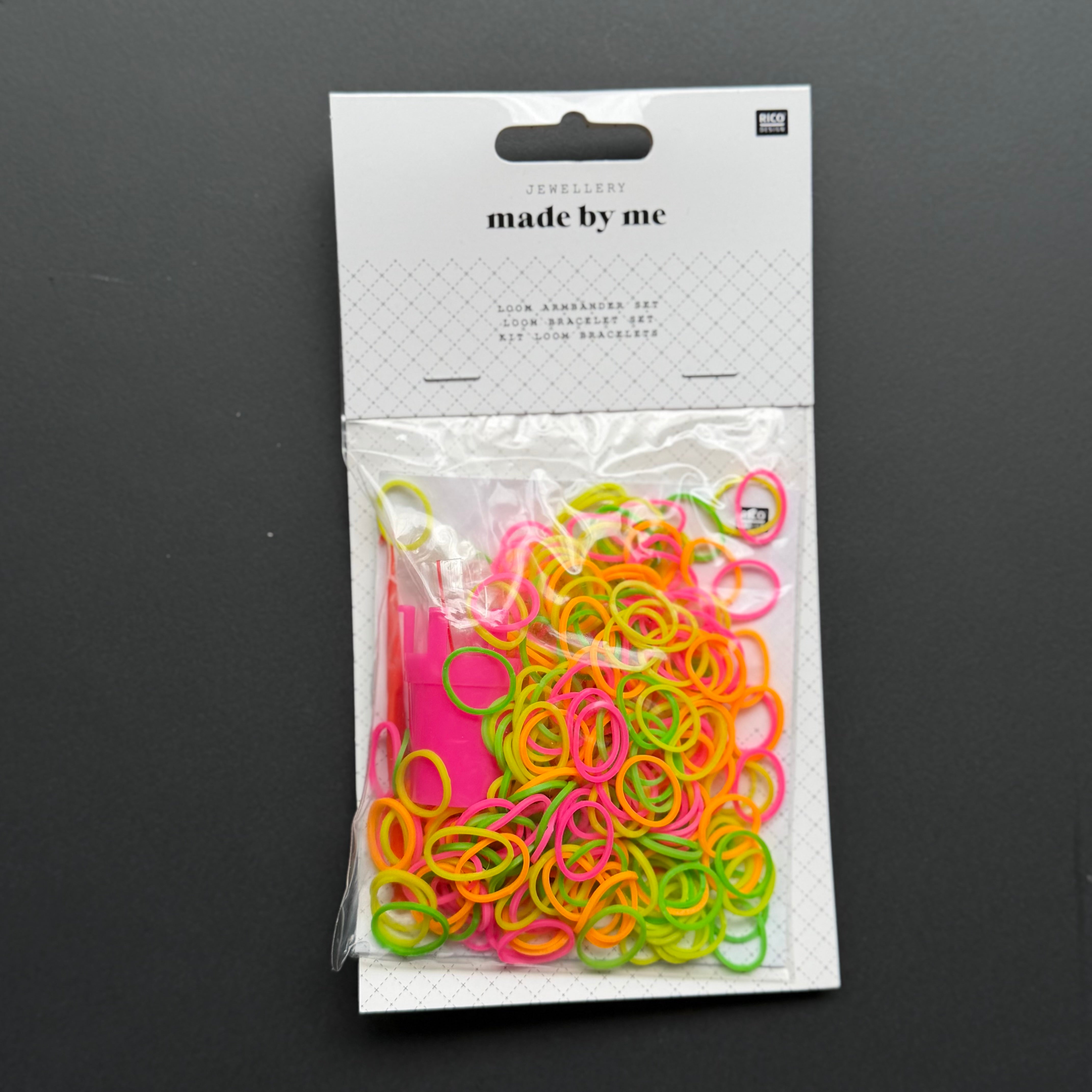 Bastelset | Loom Armbänder Strickliesel Set Neon