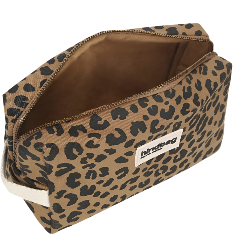 Kosmetiktasche Léon | Leopard Zimt