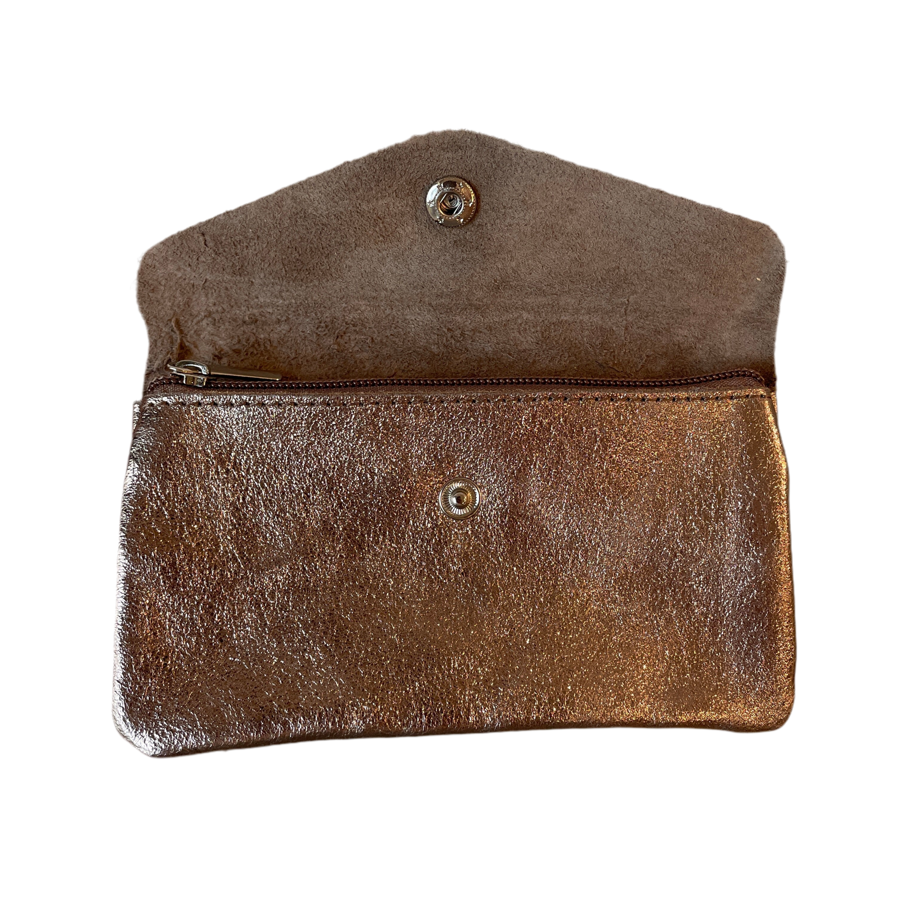 Geldbeutel medium | Leder | bronze glitzernd
