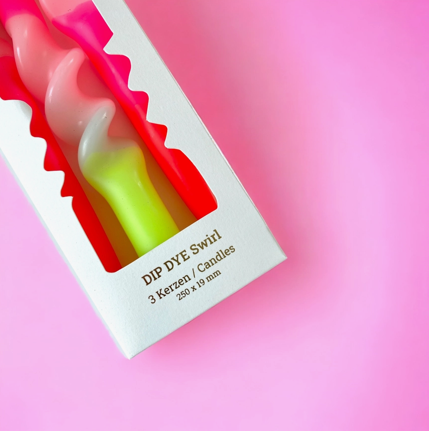 Dip Dye Kerzen Swirl | Lollipop Blumen