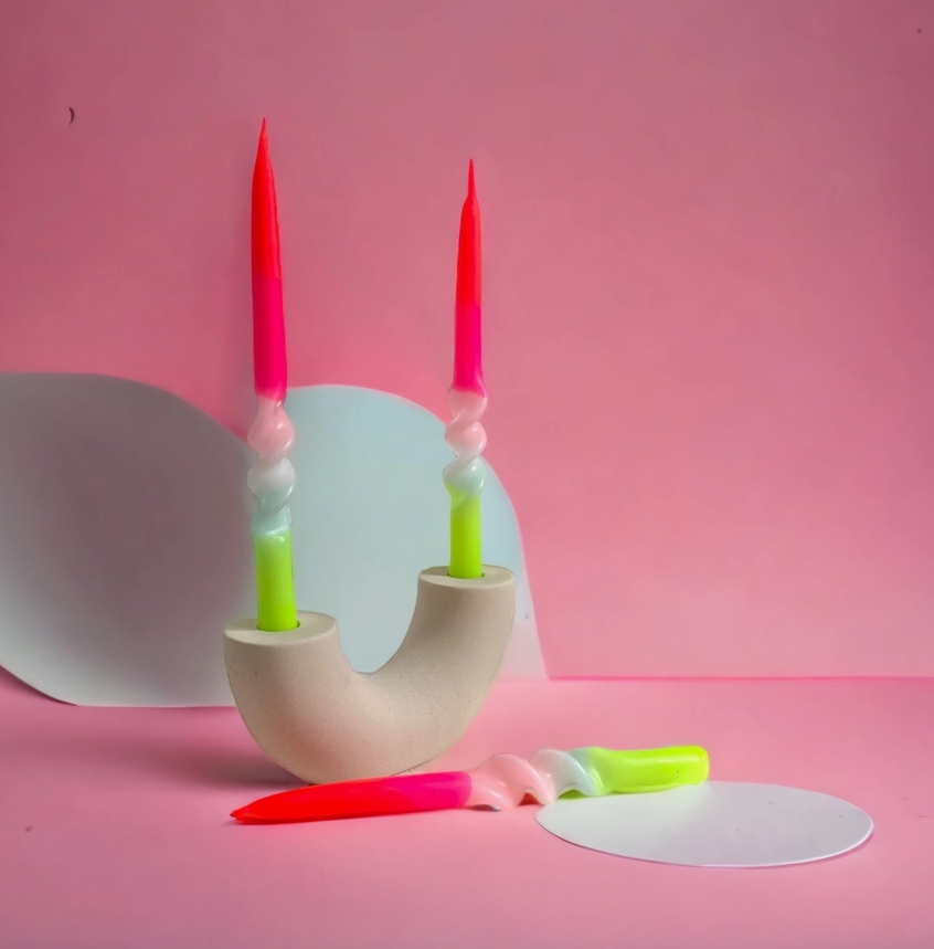 Dip Dye Kerzen Swirl | Lollipop Blumen