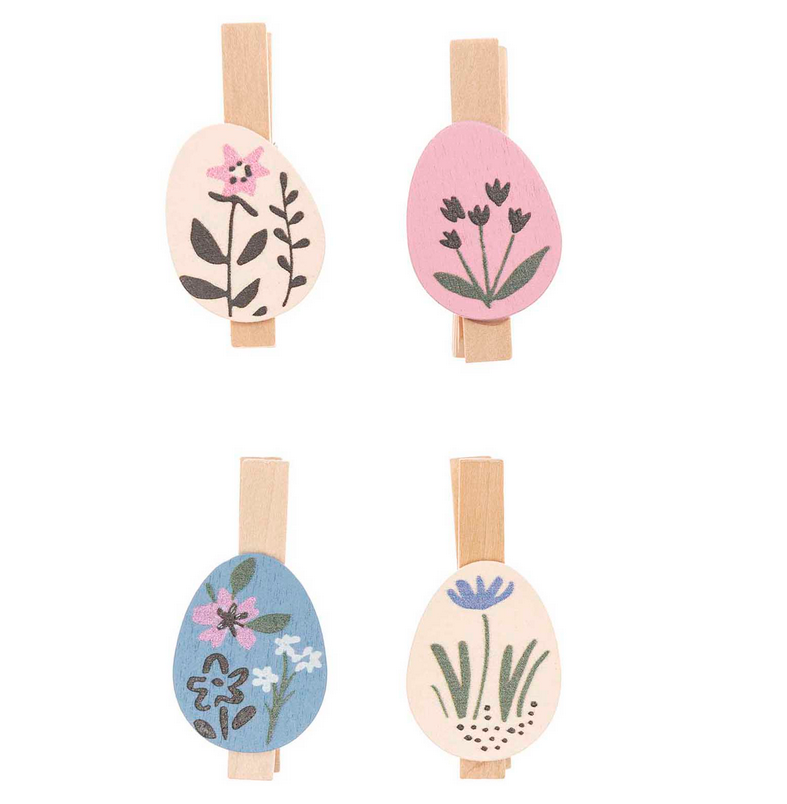 Deko-Klammer Osterei Blumen