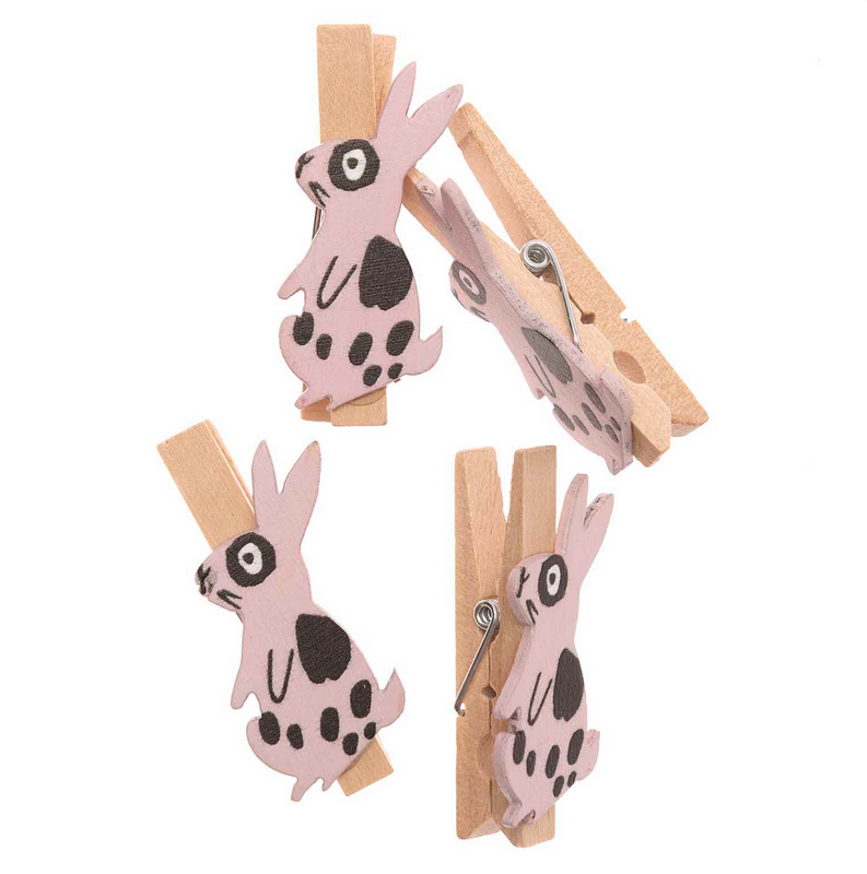 Deko-Klammer Hase rosa