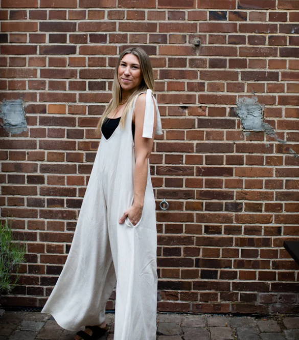 Damen LATZHOSE | Onesize beige