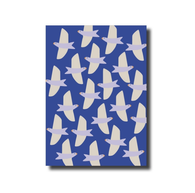 Postkarte | Blaue Vögel