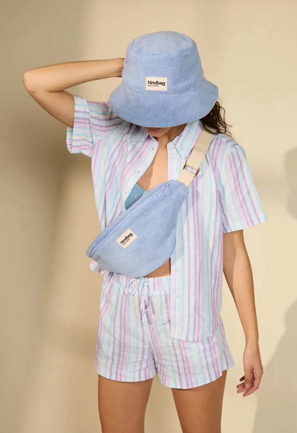Bauchtasche Olivia Frottee | blau