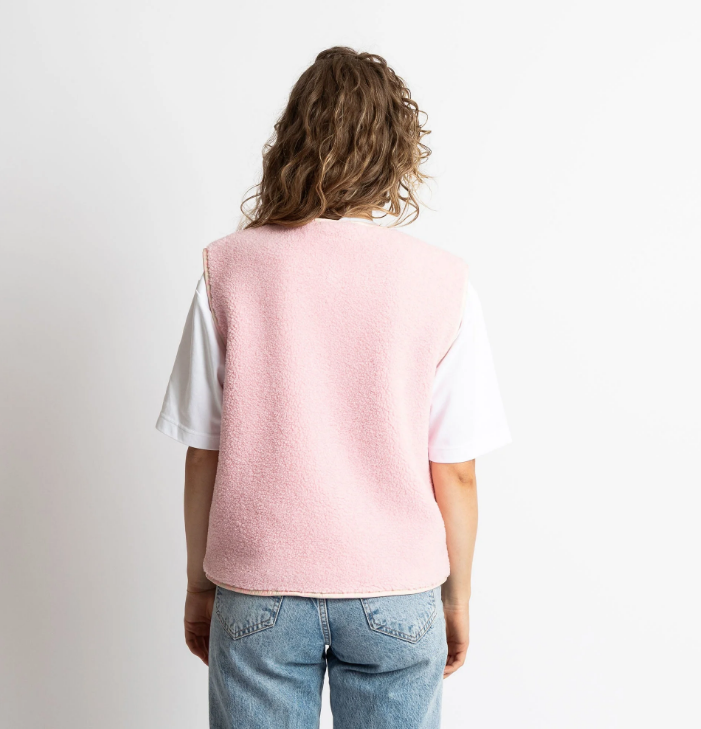 Teddy Fleece Weste | candy pale pink