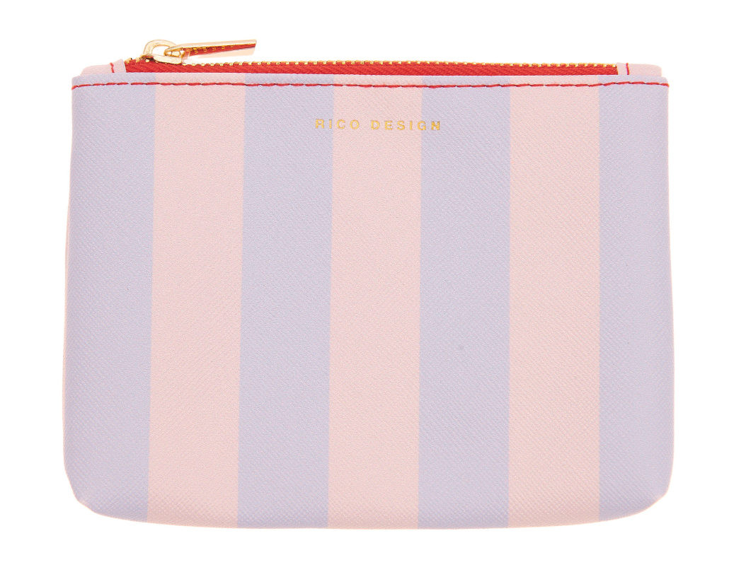 Etui | Streifen rosa/flieder