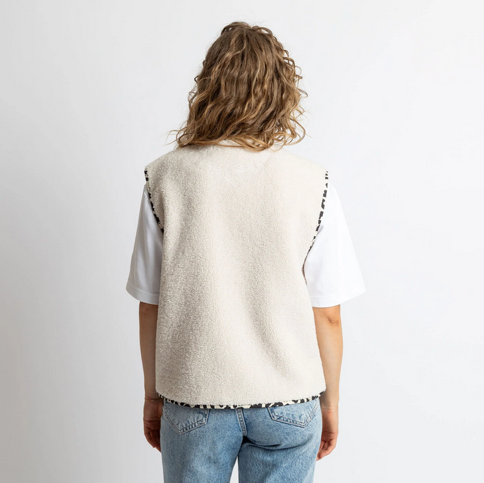 Teddy Fleece Weste | sand