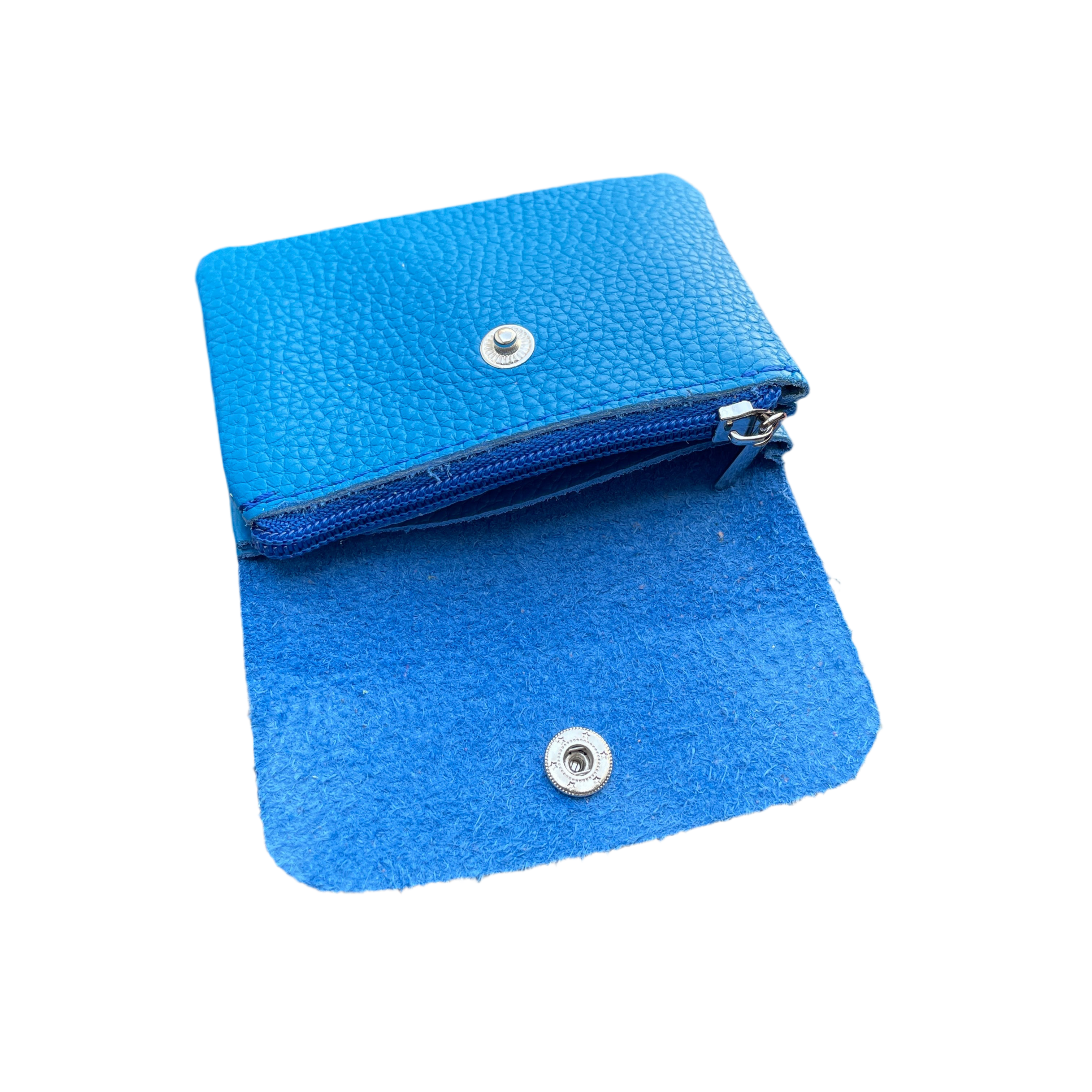 Geldbeutel klein | Leder | blau