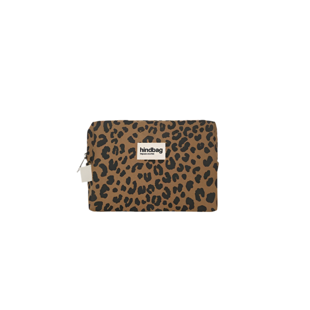 Kosmetiktasche Léon | Leopard Zimt