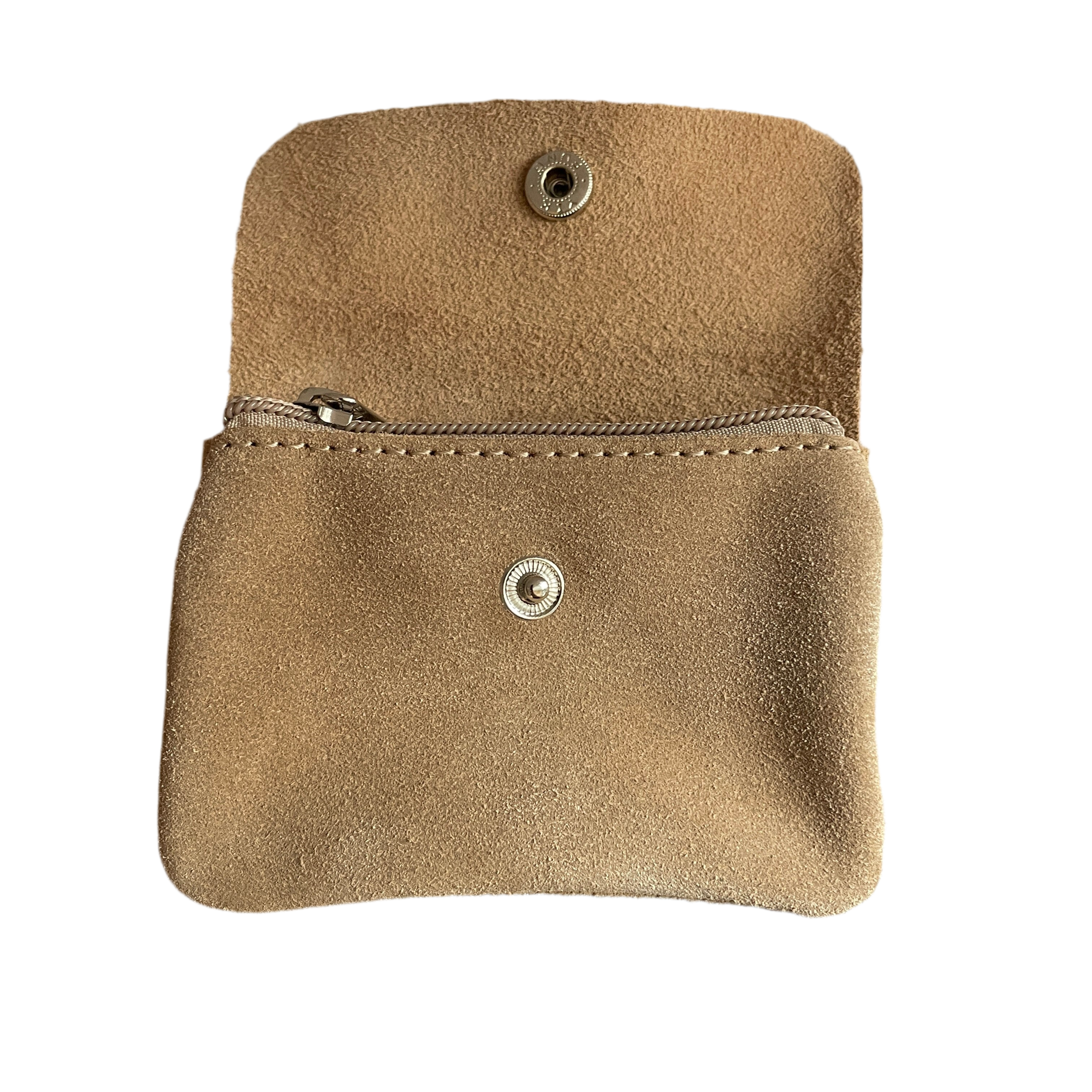 Geldbeutel klein | Wildleder | beige