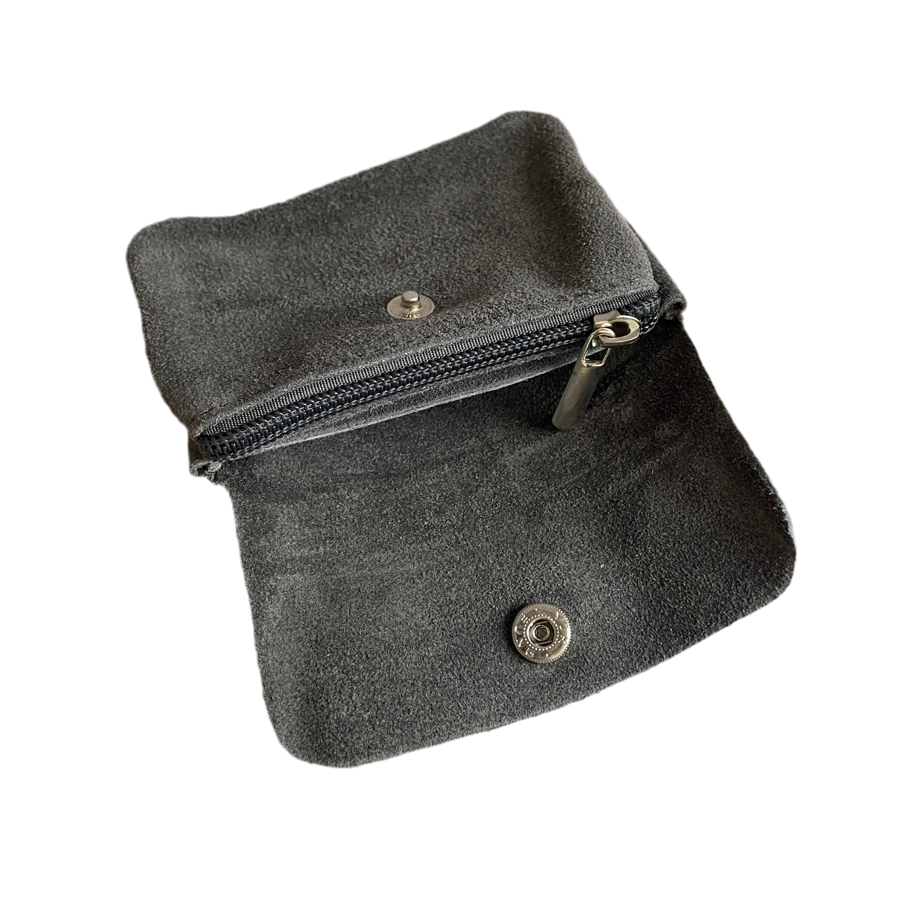 Geldbeutel klein | Wildleder | grau