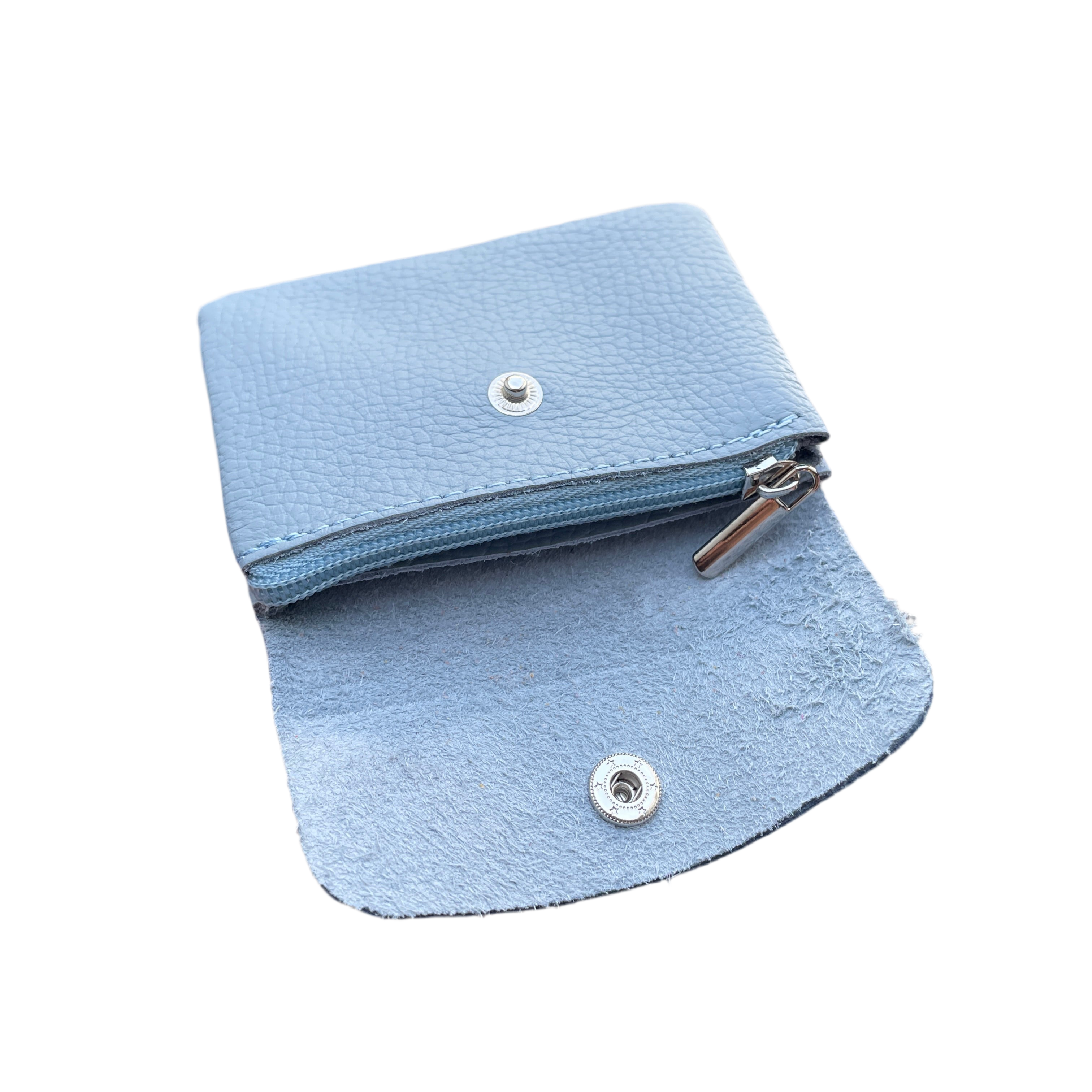 Geldbeutel klein | Leder | blaugrau