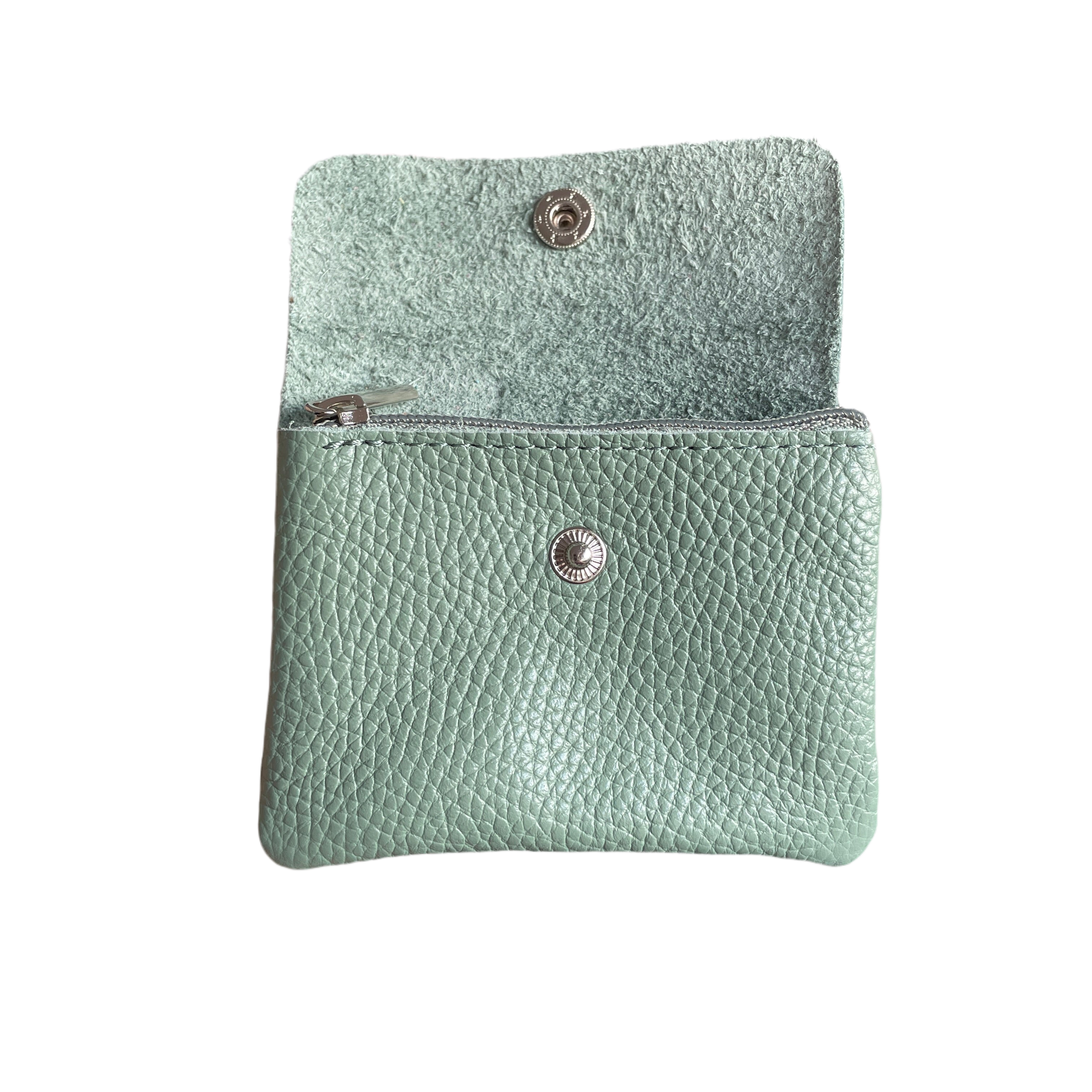 Geldbeutel klein | Leder | salbei