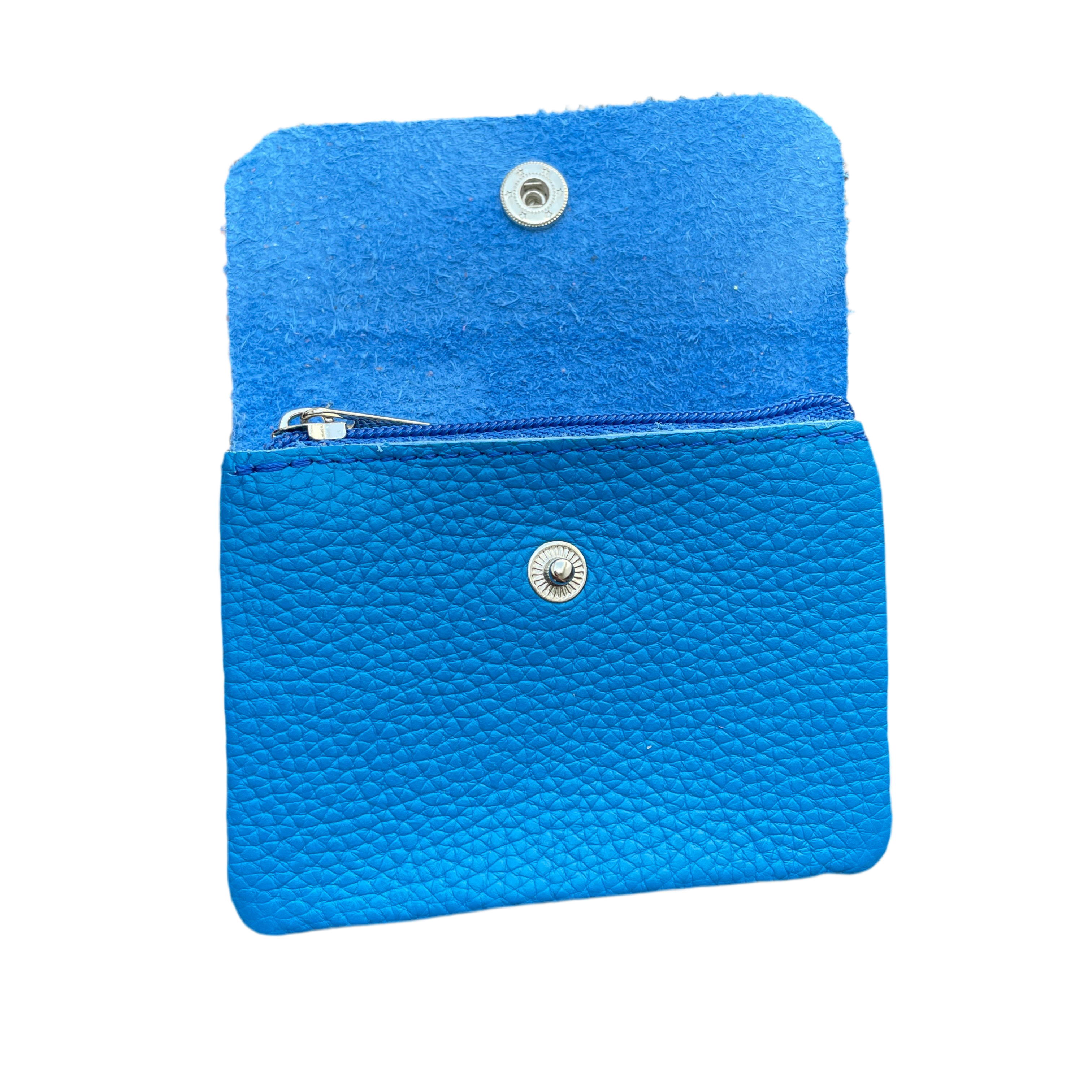 Geldbeutel klein | Leder | blau