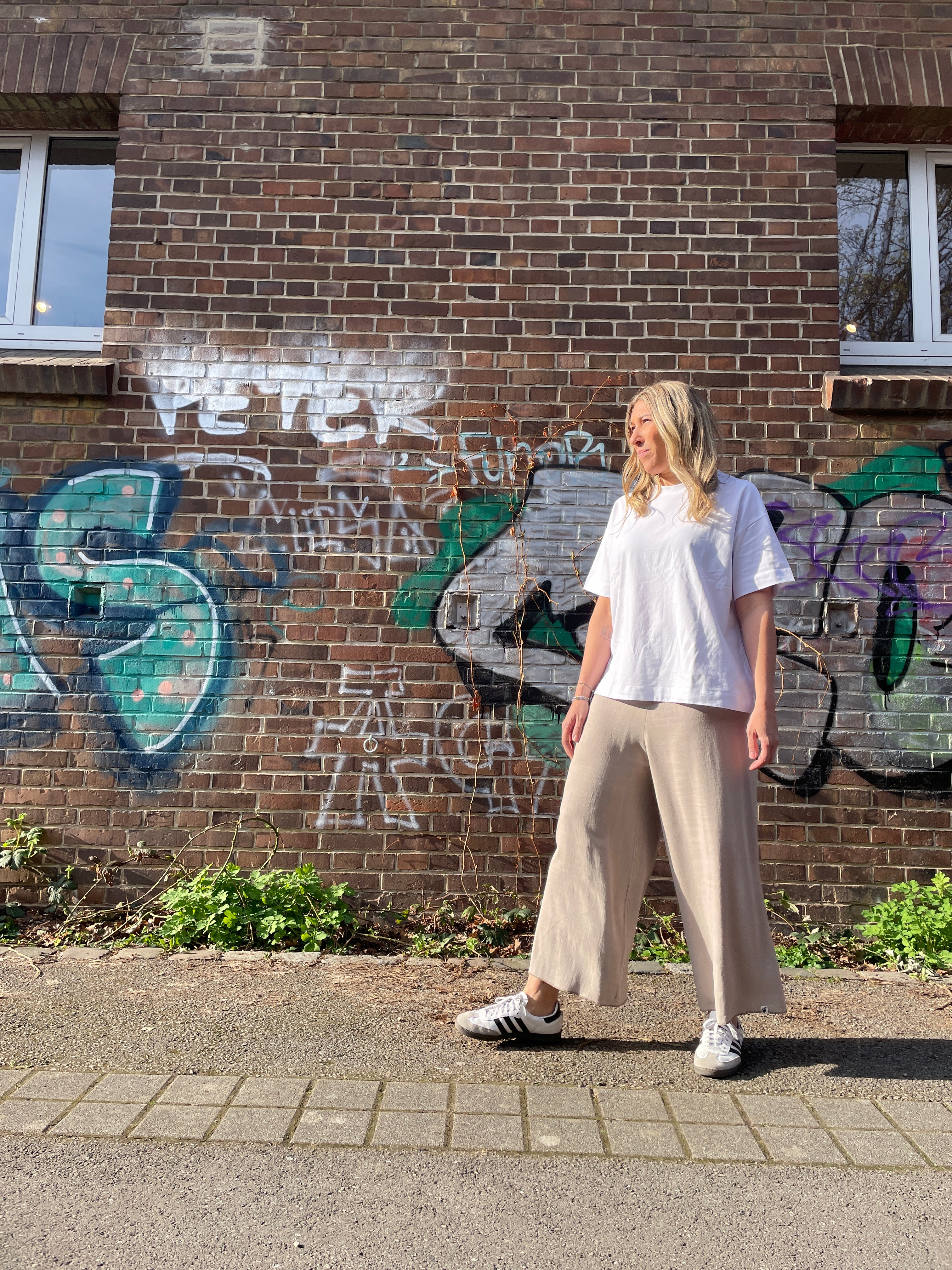 Damen-Hose | Culotte beige