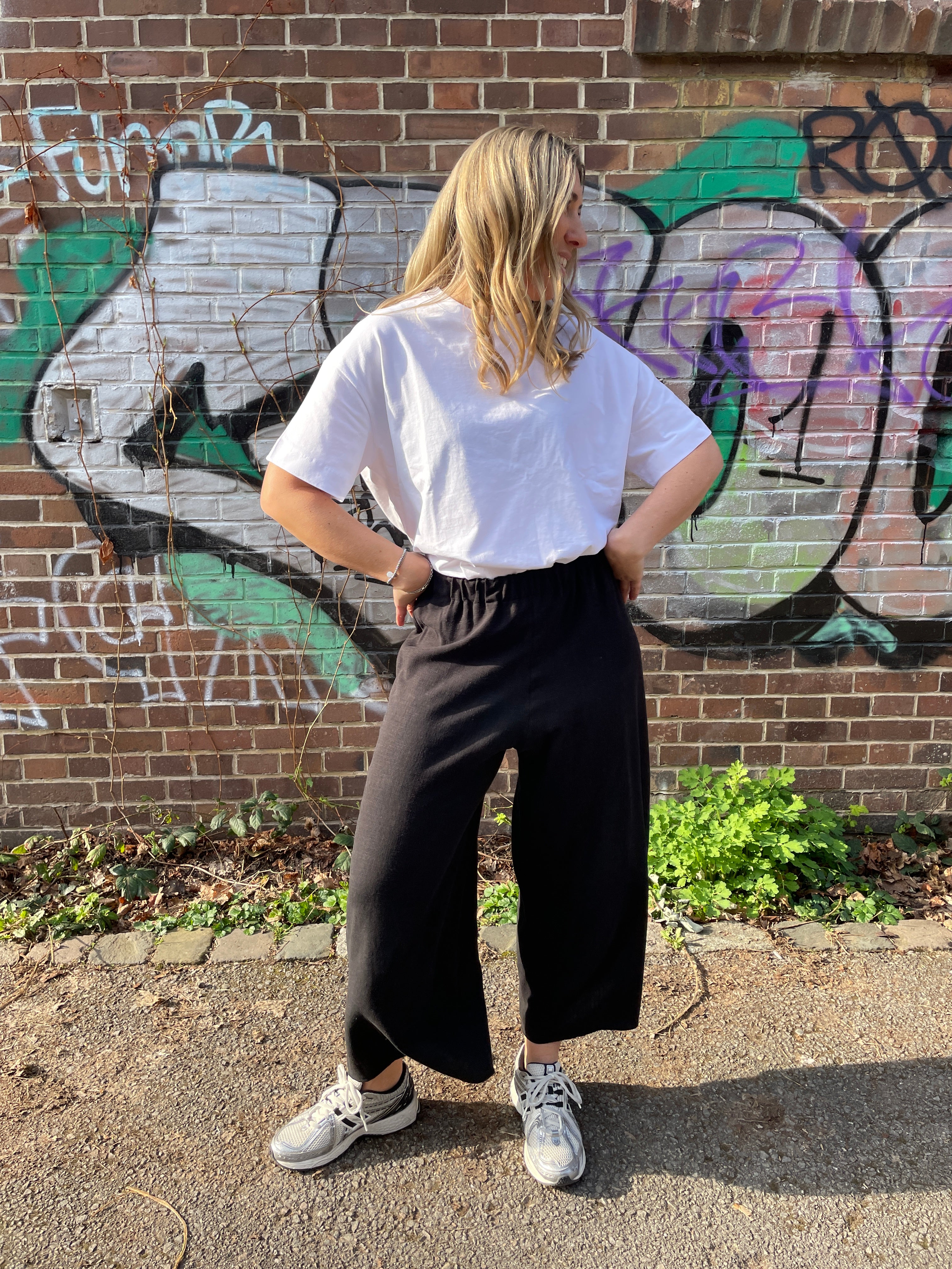 Damen-Hose | Culotte schwarz