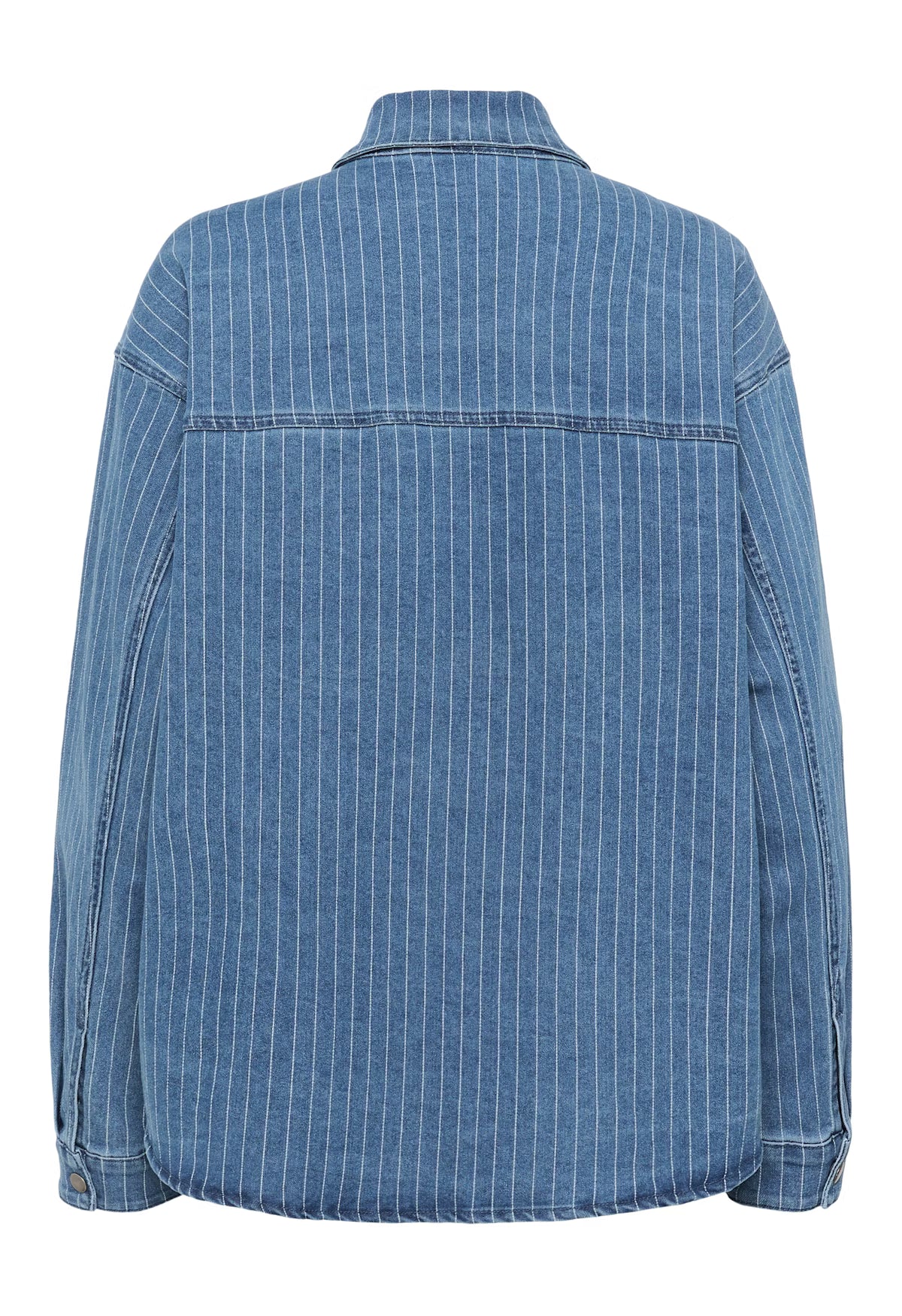 KAreece Denimhemd | Medium Blue Pinstripes